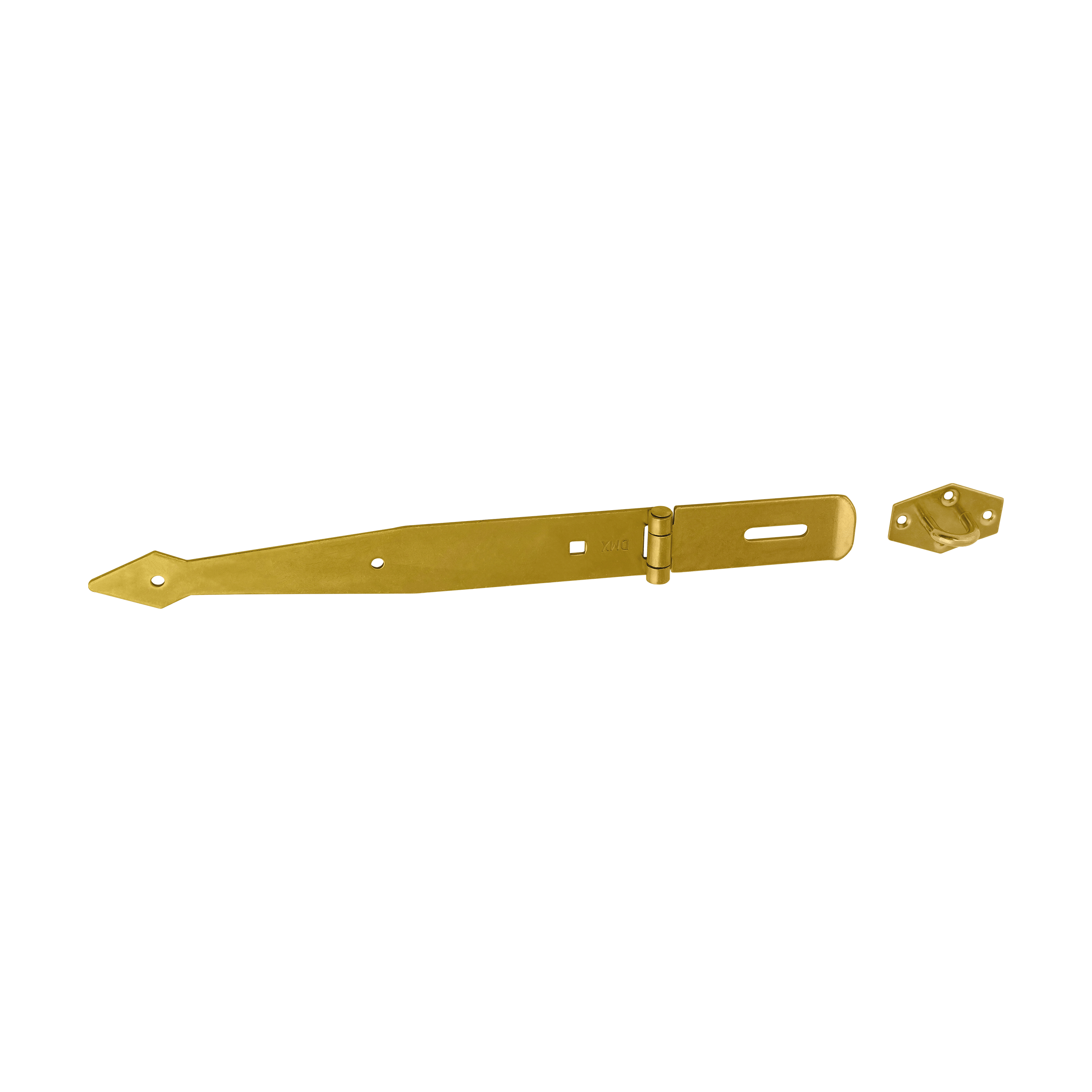 Zawias z zamknięciem bramkowy pasowy - ZZB | Złoty | 250 mm