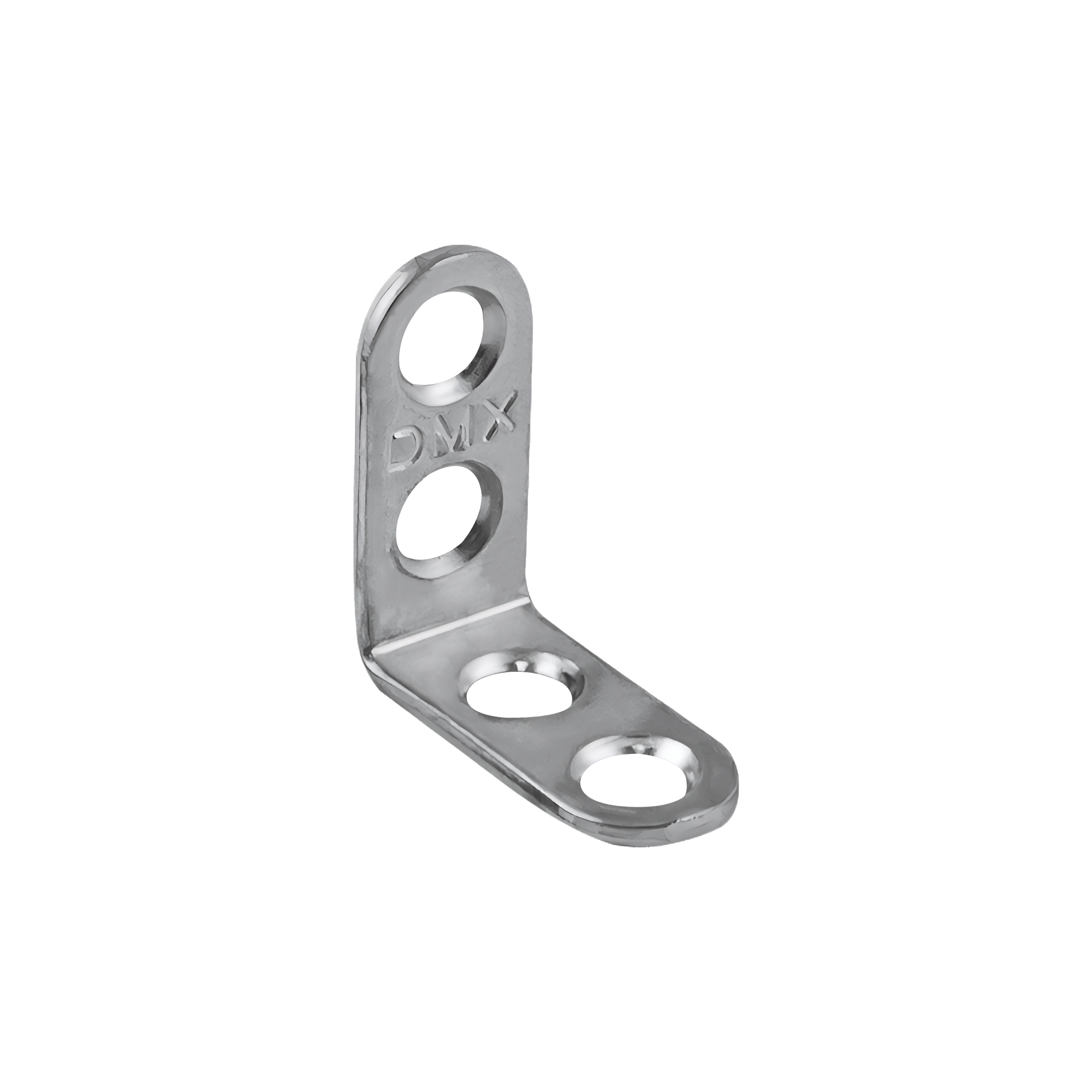 Kątownik meblowy montażowy zaokrąglony FKW 30, 30x30x13 mm, 25 szt., Stal konstrukcyjna DC01, srebrny, w zestawie elementów.