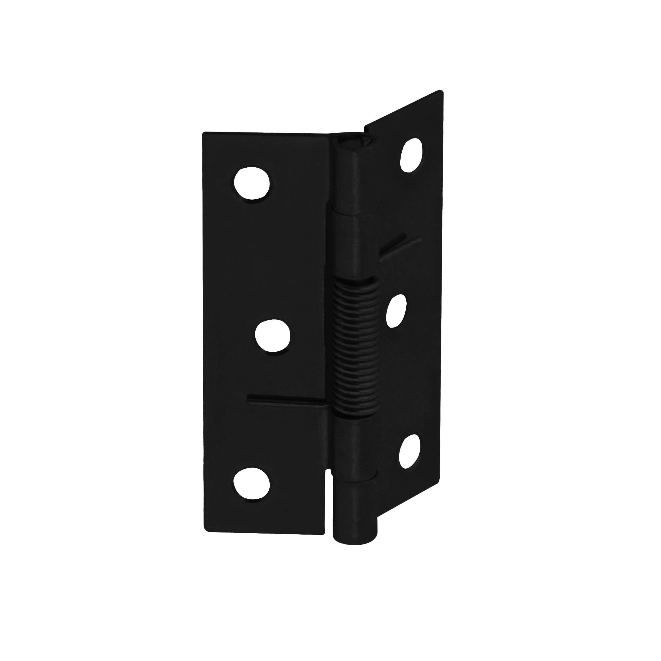 Zawias płaski budowlany samozamykający ze sprężyną ZSS 60, 44 mm, czarny, 60 mm, 60x44x1,0 mm.