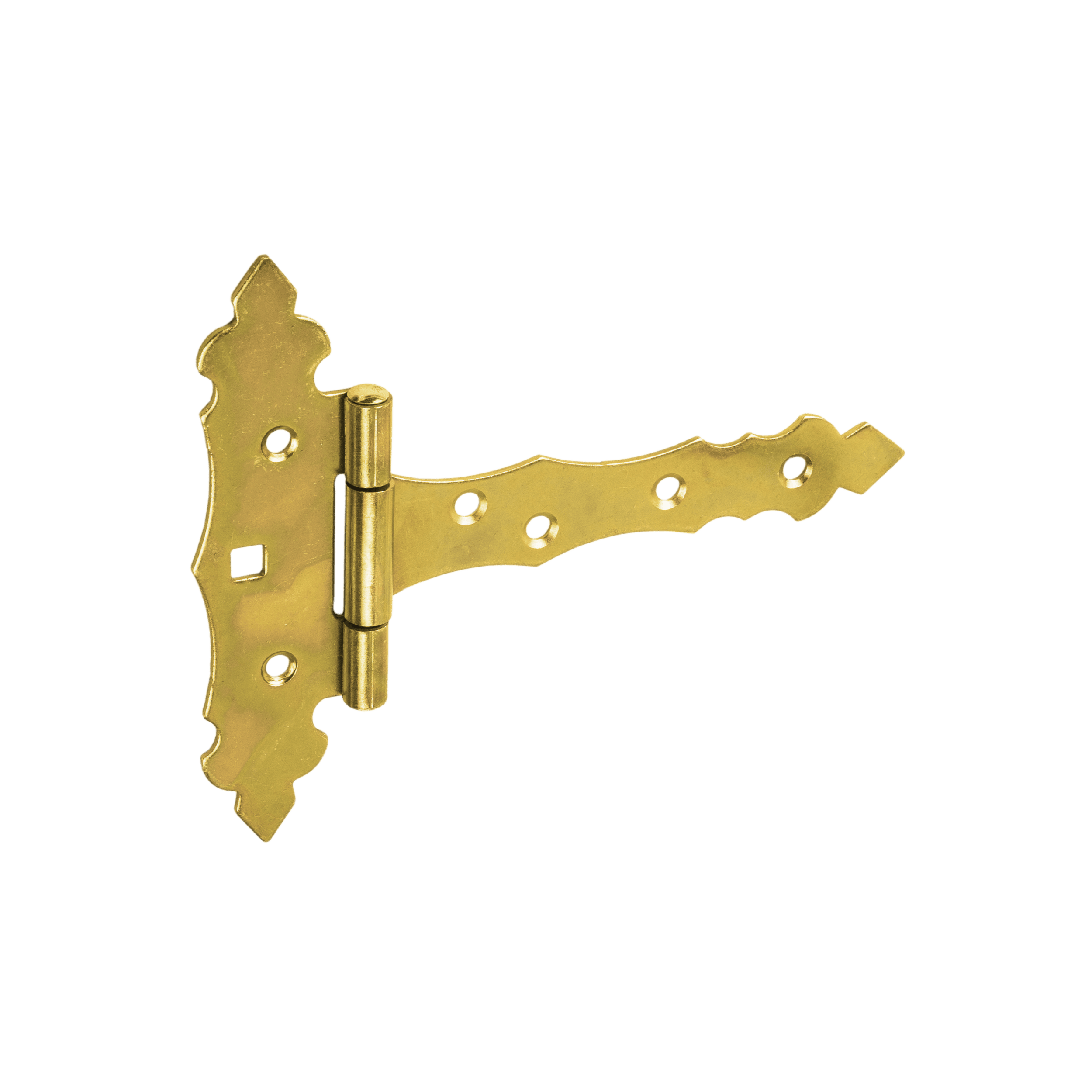 Zawias bramowy ozdobny do bramy furtki okiennic ZOB 125, 125 mm, Złoty, 30 mm, 130x125x30x2,0 mm.