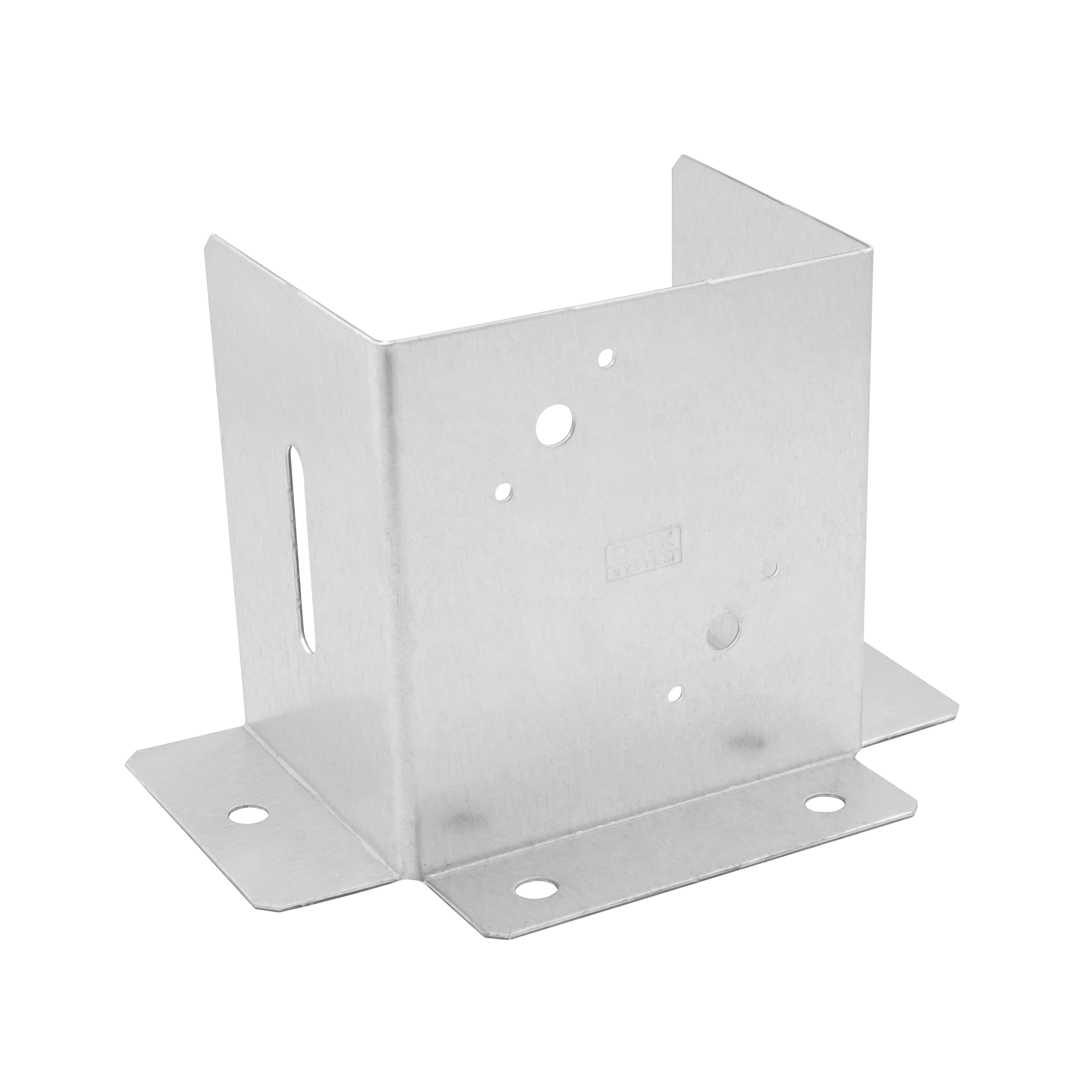 Podstawa słupa kotwa przykręcana otwarta z regulacją - PSD DX | 140 mm | Srebrny Podstawa słupa kotwa przykręcana otwarta z regulacją PSD DX, 140 mm, srebrny, 140x154x2,0 mm.