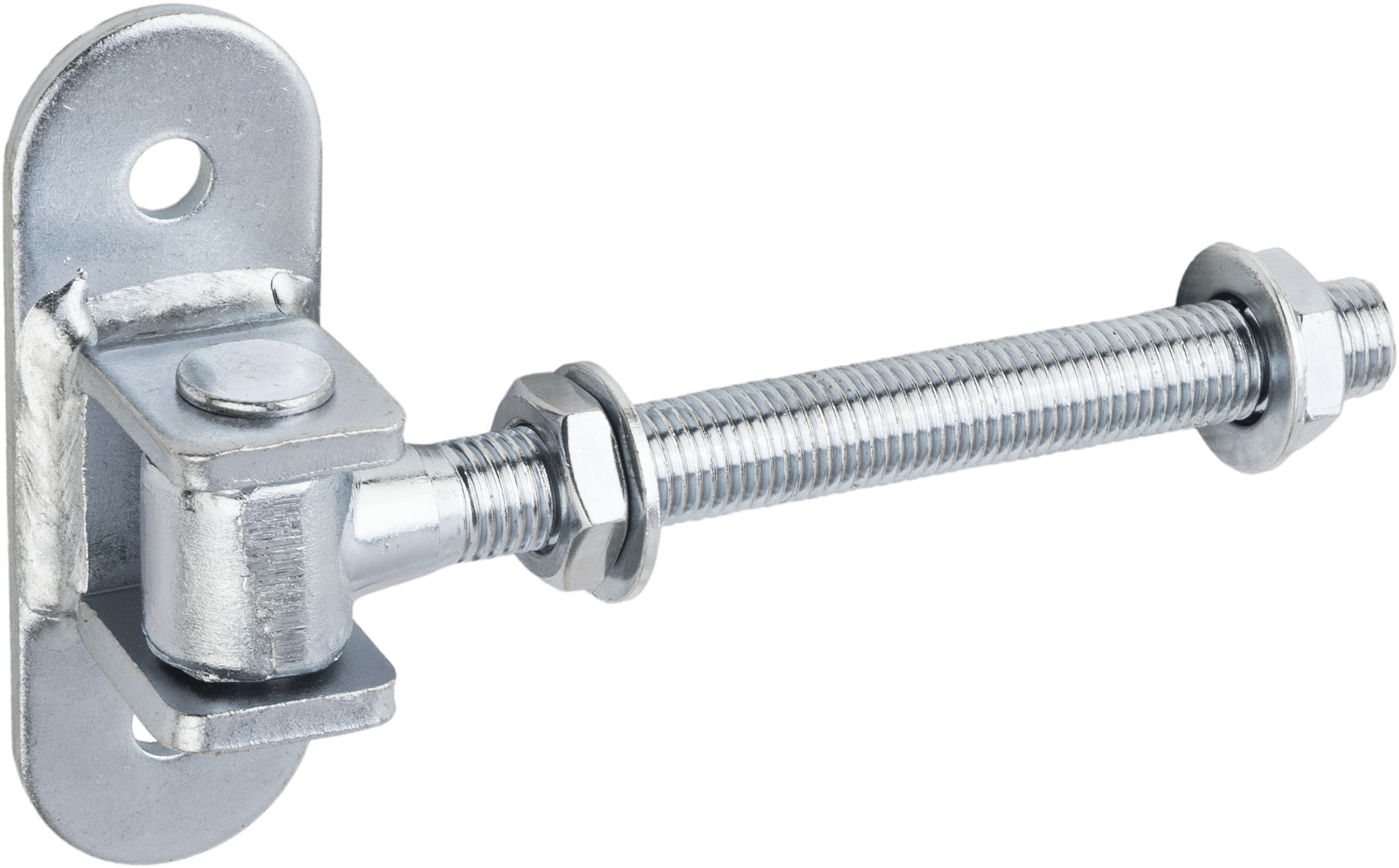 Zawias regulowany z przelotem ZRW 16/130, srebrny, M16, 115x40x5,0 mm, Stal konstrukcyjna DC01, ujęcie 2.
