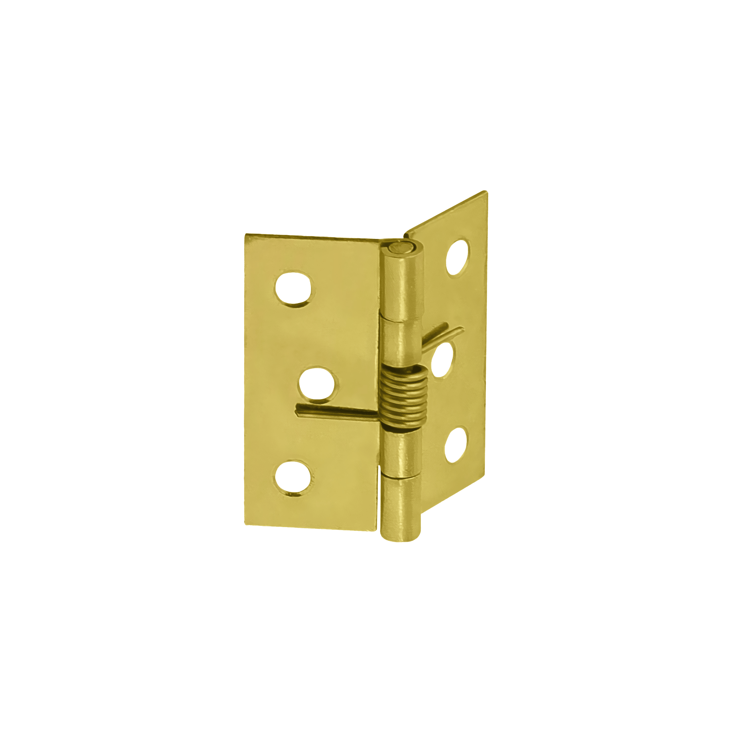 Zawias płaski budowlany samozamykający ze sprężyną ZSS 40, 41 mm, Złoty, 40 mm, 40x41x1,0 mm.