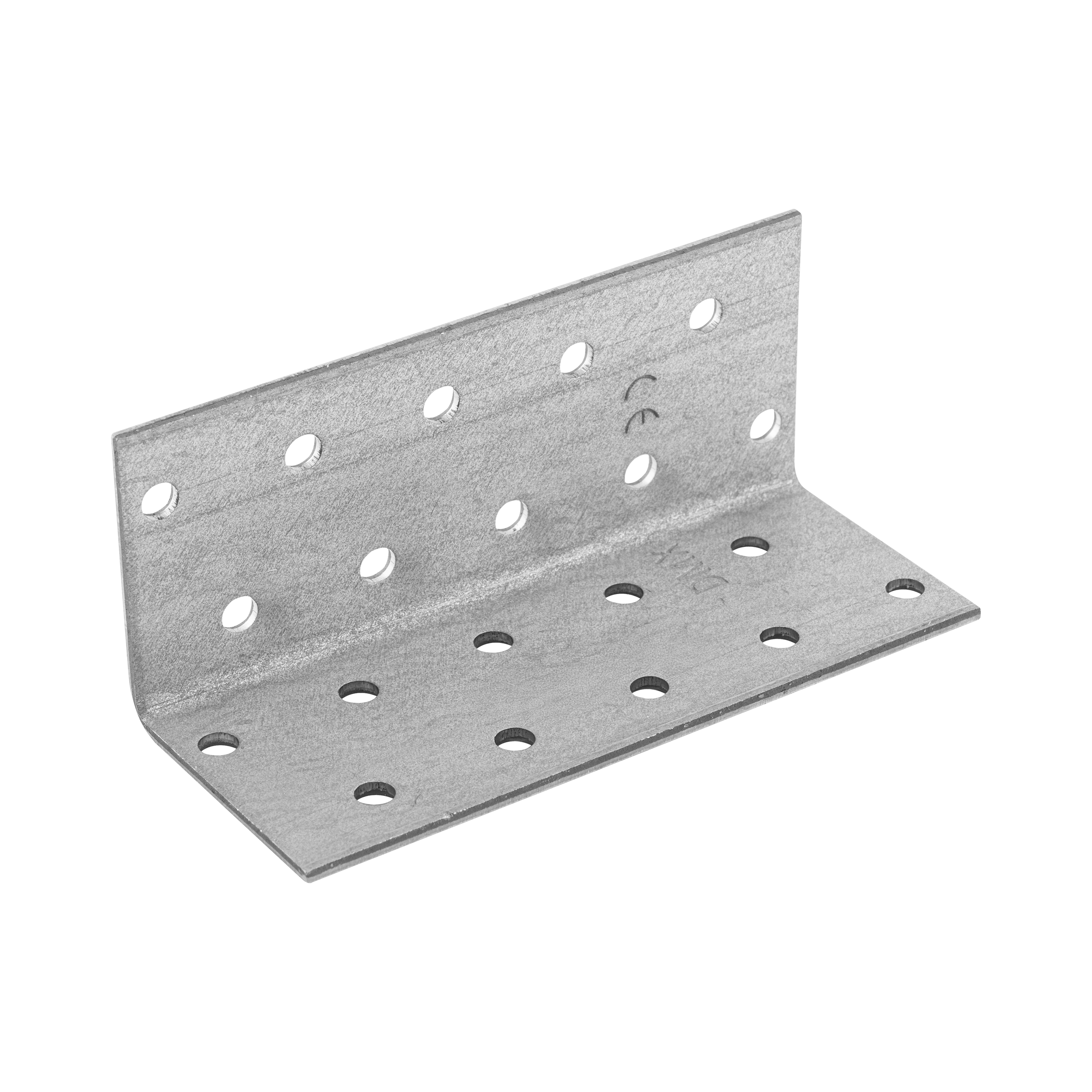 Kątownik montażowy stalowy uniwersalny KM 14, 40x40x100 mm, 20 szt., 40x40x100x2,0 mm, Stal konstrukcyjna DX51D, srebrny, w zestawie elementów.