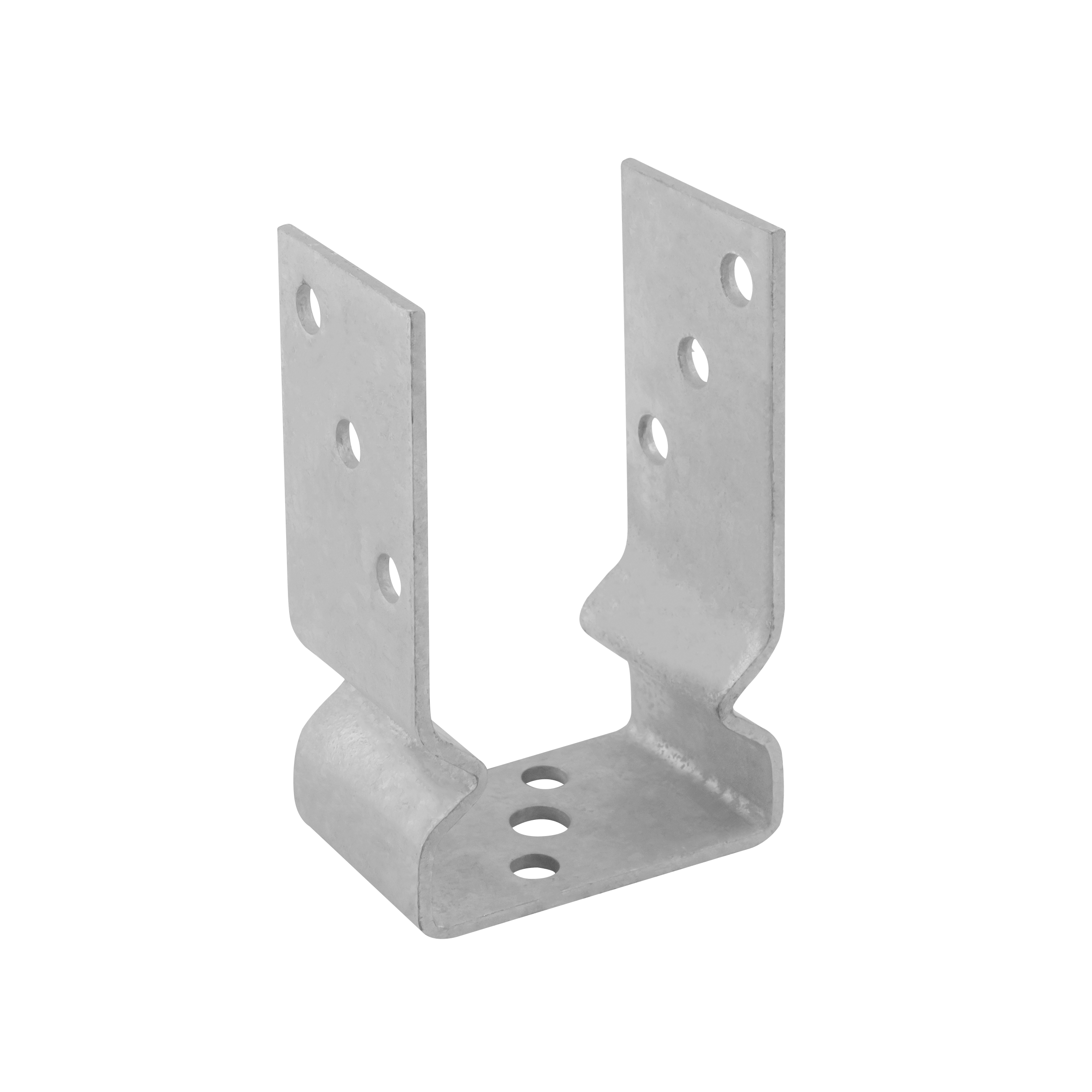 Podstawa słupa kotwa przykręcana do betonu typ U z odsadzeniem PSOZ, 90 mm, srebrny, 91x150x60x4,0 mm.