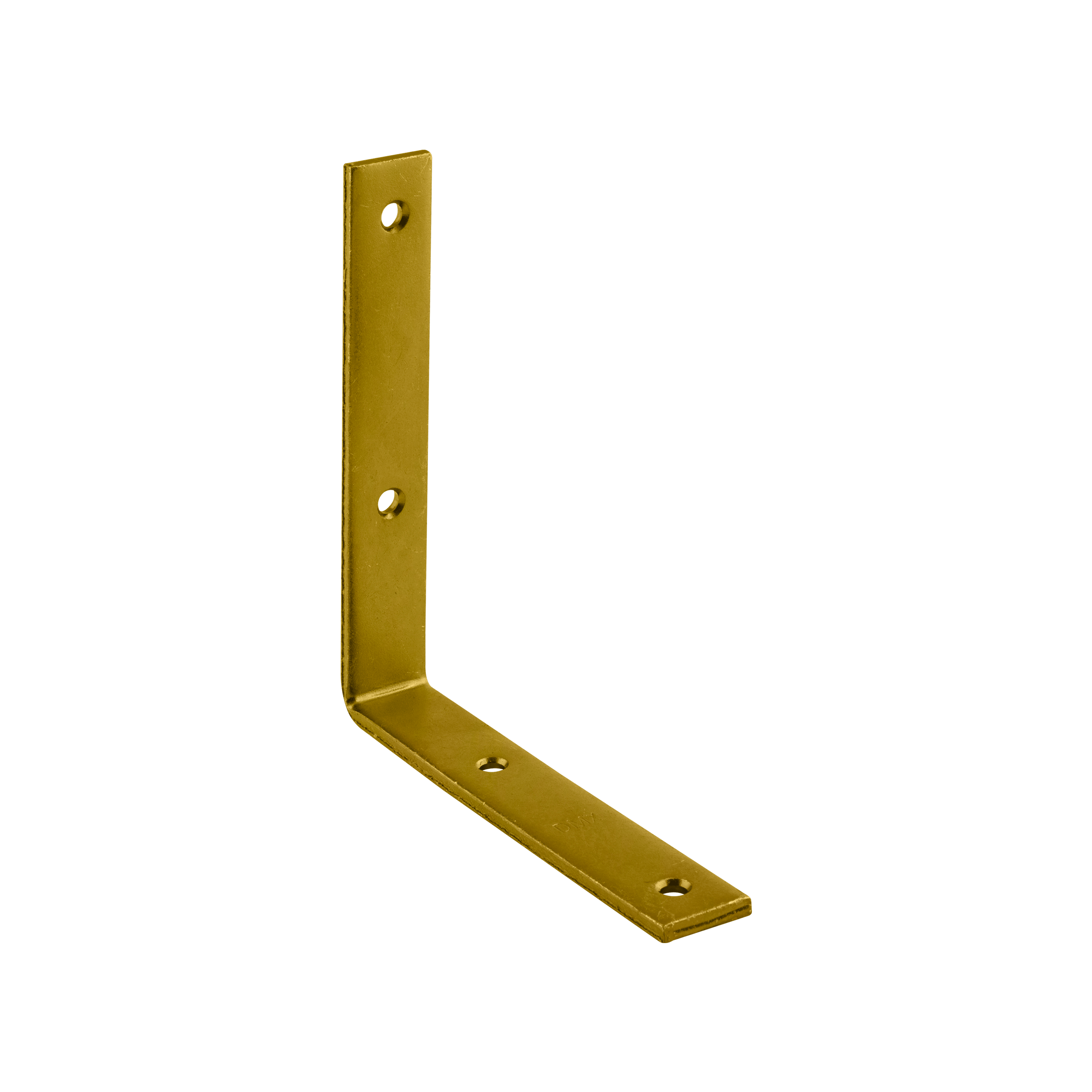 Kątownik meblowy stolarski wąski KW 7, 150x150x25 mm, 20 szt., 150x150x25x5,0 mm, Złoty, Stal konstrukcyjna S235, w zestawie elementów.