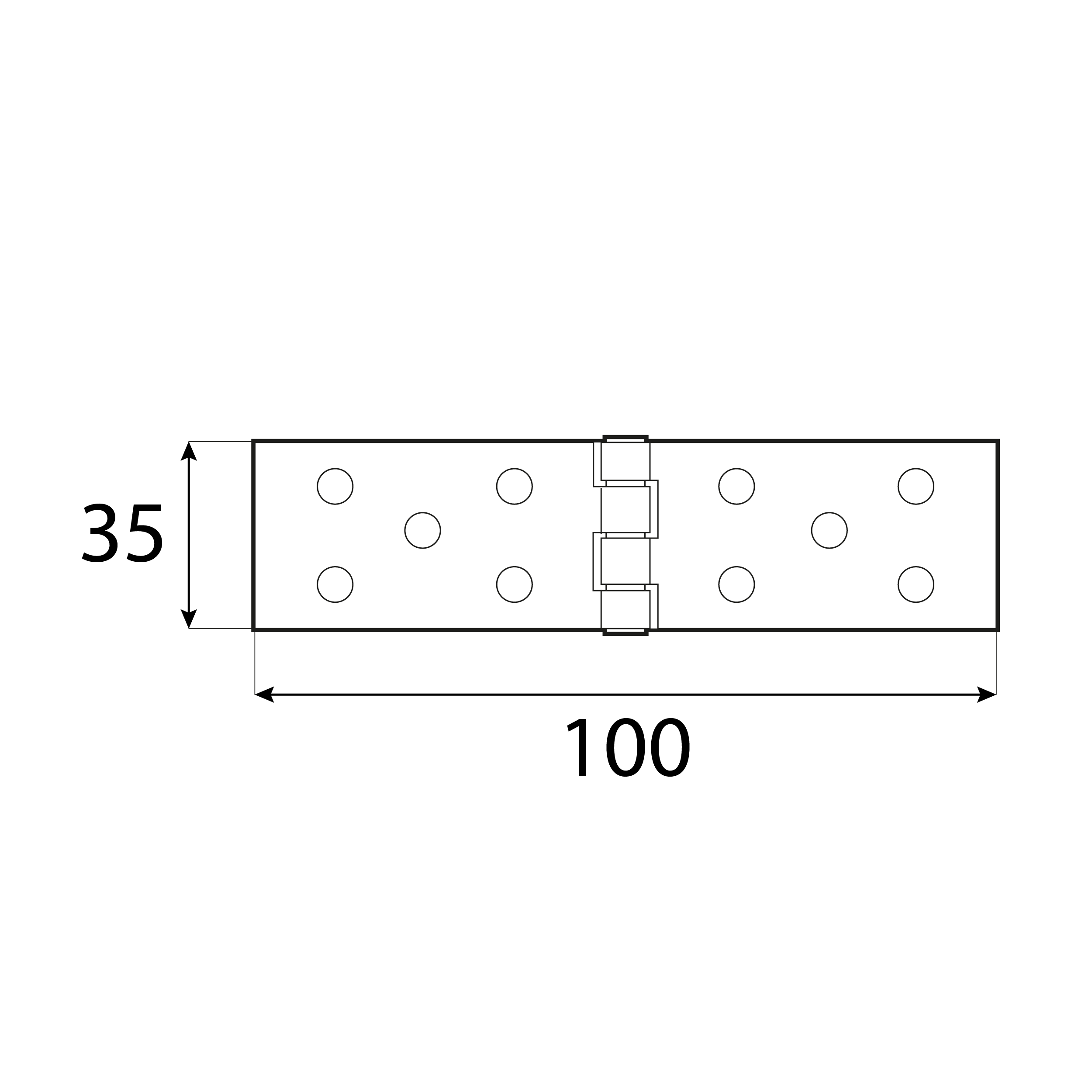 Zawias płaski budowlany splatany Z 135/120, 135 mm, Złoty, 120 mm, 135x120x2,5 mm 35.