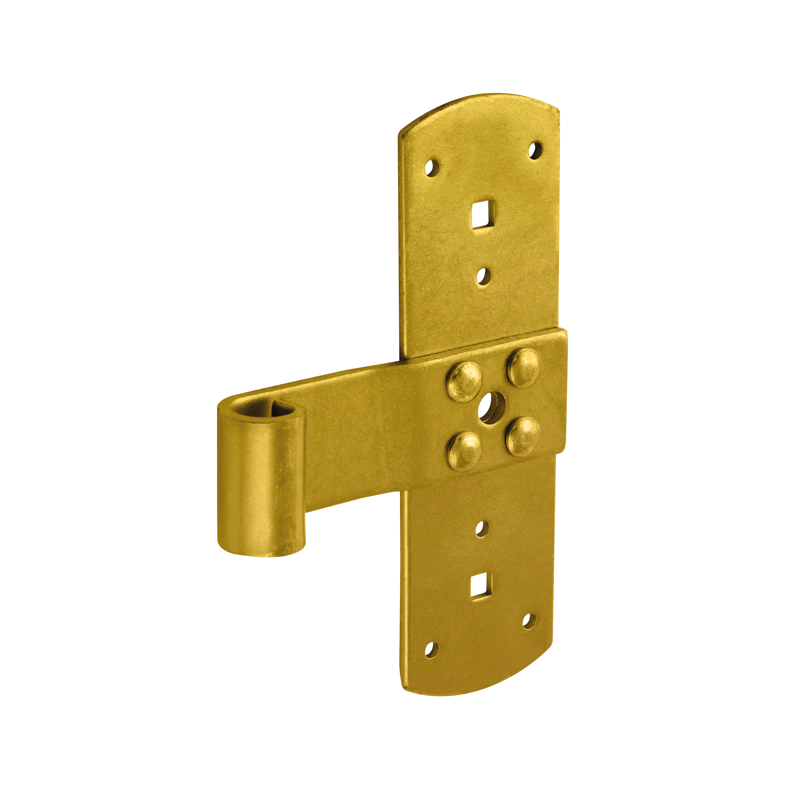 Zawias ramowy do okiennic ZR, złoty, 110x165 mm, fi 13 mm, 165x110x3,0 mm, Stal konstrukcyjna DC01, ujęcie 2.