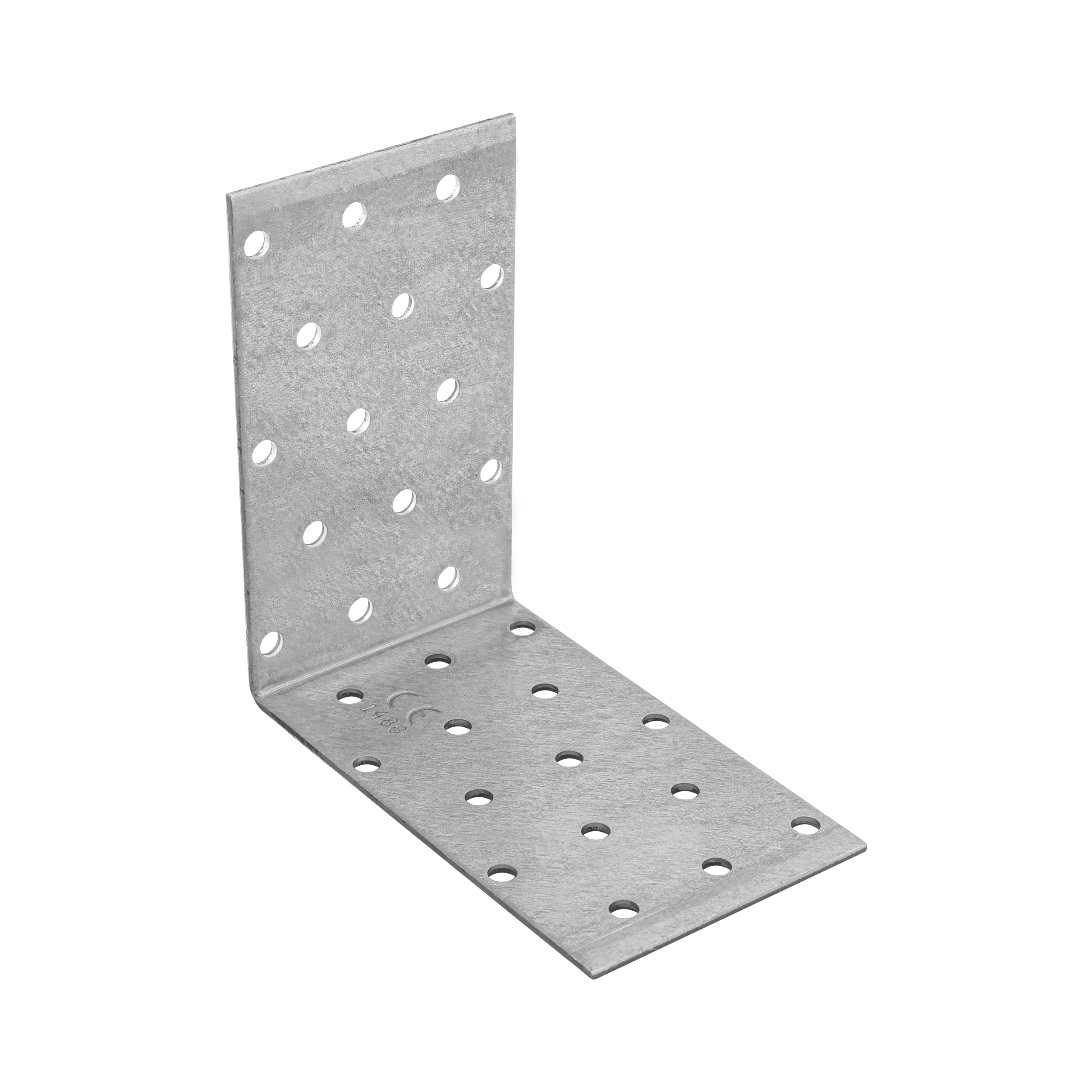 Kątownik montażowy stalowy uniwersalny KM 11, 100x100x60 mm, 20 szt., 100x100x60x2,0 mm, Stal konstrukcyjna DX51D, srebrny, w zestawie elementów.