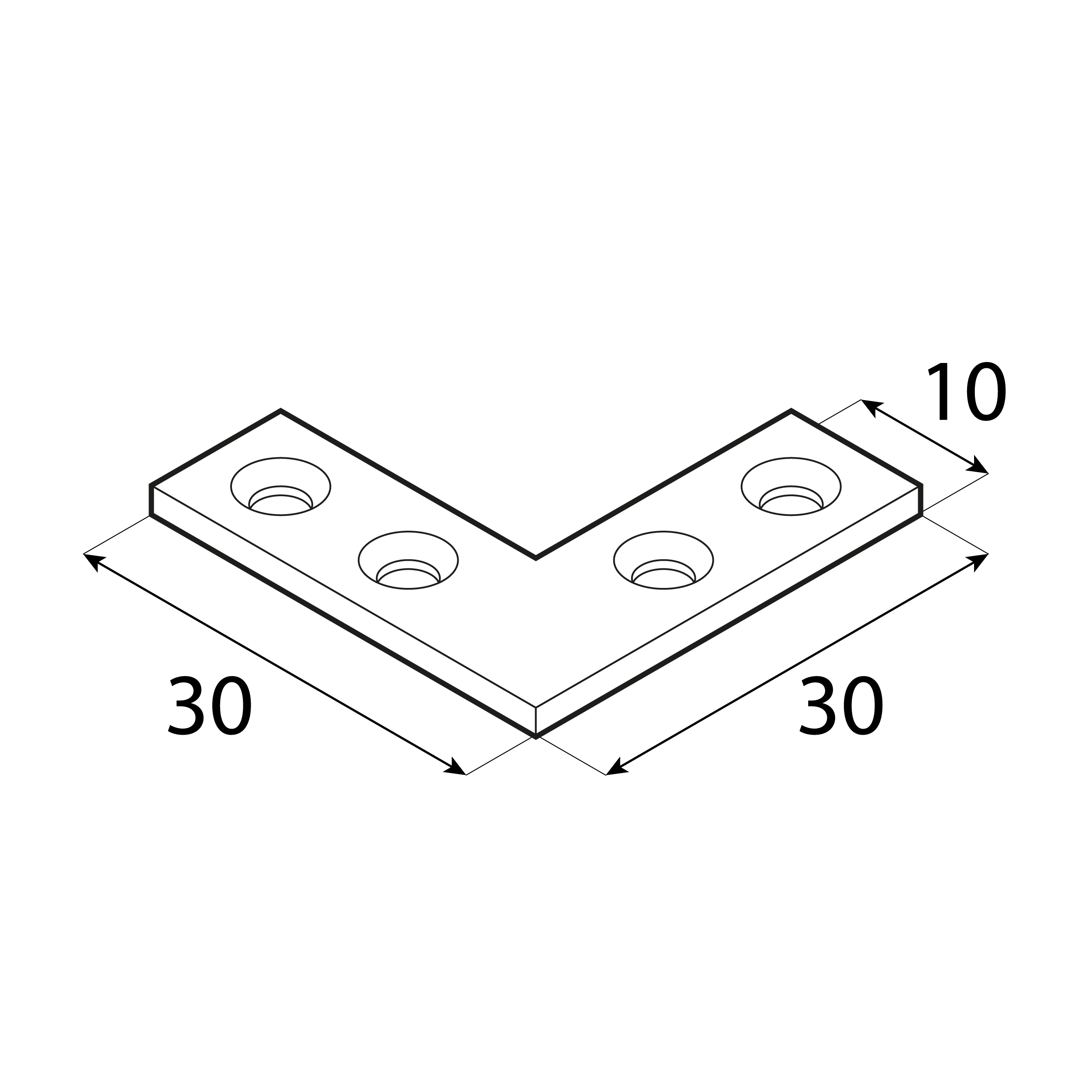 Narożnik okienny montażowy - NA 30 | 30x10 mm | 1,5 mm | Srebrny Narożnik okienny montażowy NA 30, 30x10 mm, 1, 5 mm, srebrny, Stal konstrukcyjna DC01, ujęcie 1.