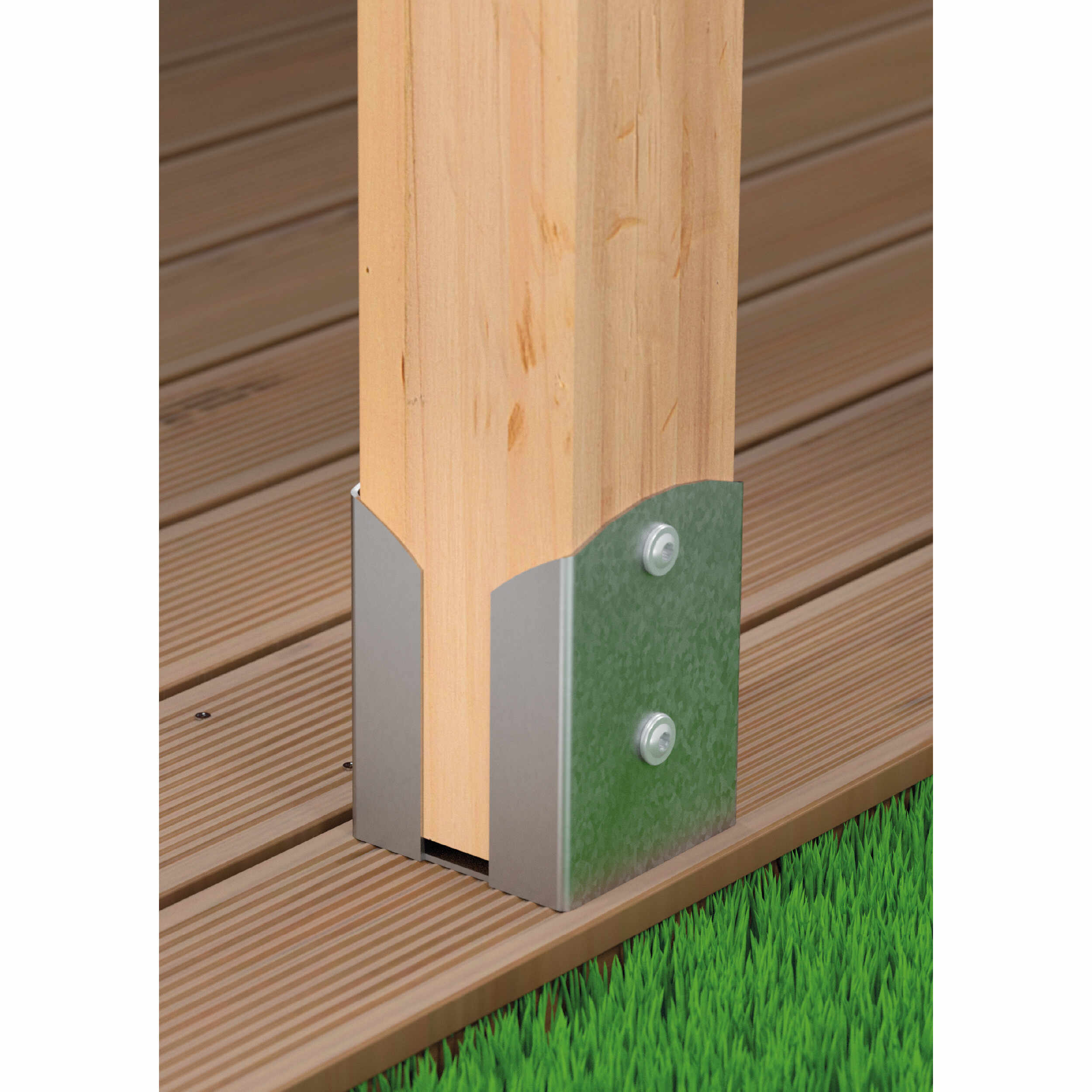 Podstawa słupa kotwa przykręcana podwójna prostokątna PSPW, 140 mm, srebrny, 141x200x3,0 mm srebrny.