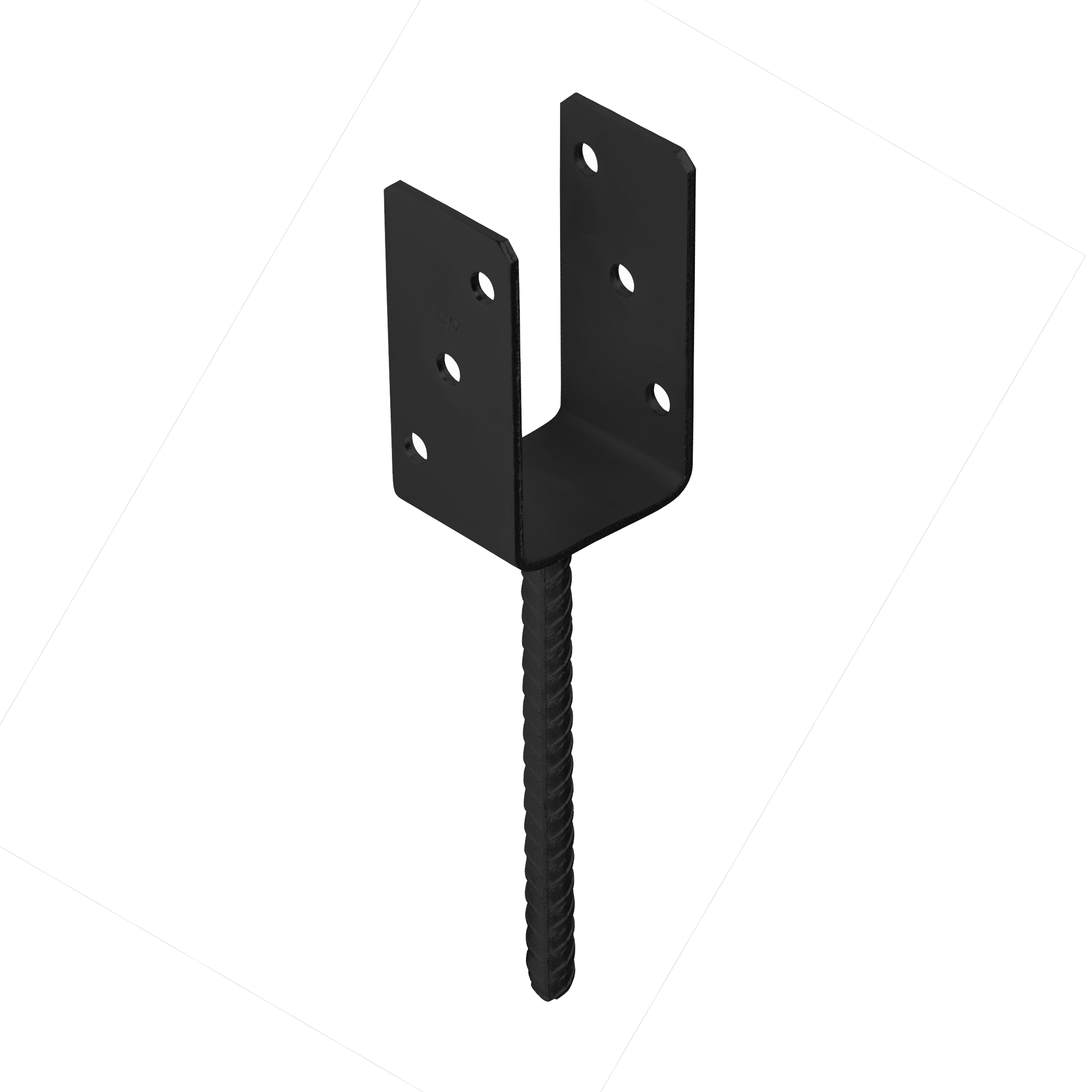 Podstawa słupa kotwa do betonu typ U - PS | 70 mm | Antracyt Podstawa słupa kotwa do betonu typ U PS, 70 mm, Antracyt, 71x120x60x4,0 mm, w zestawie elementów.