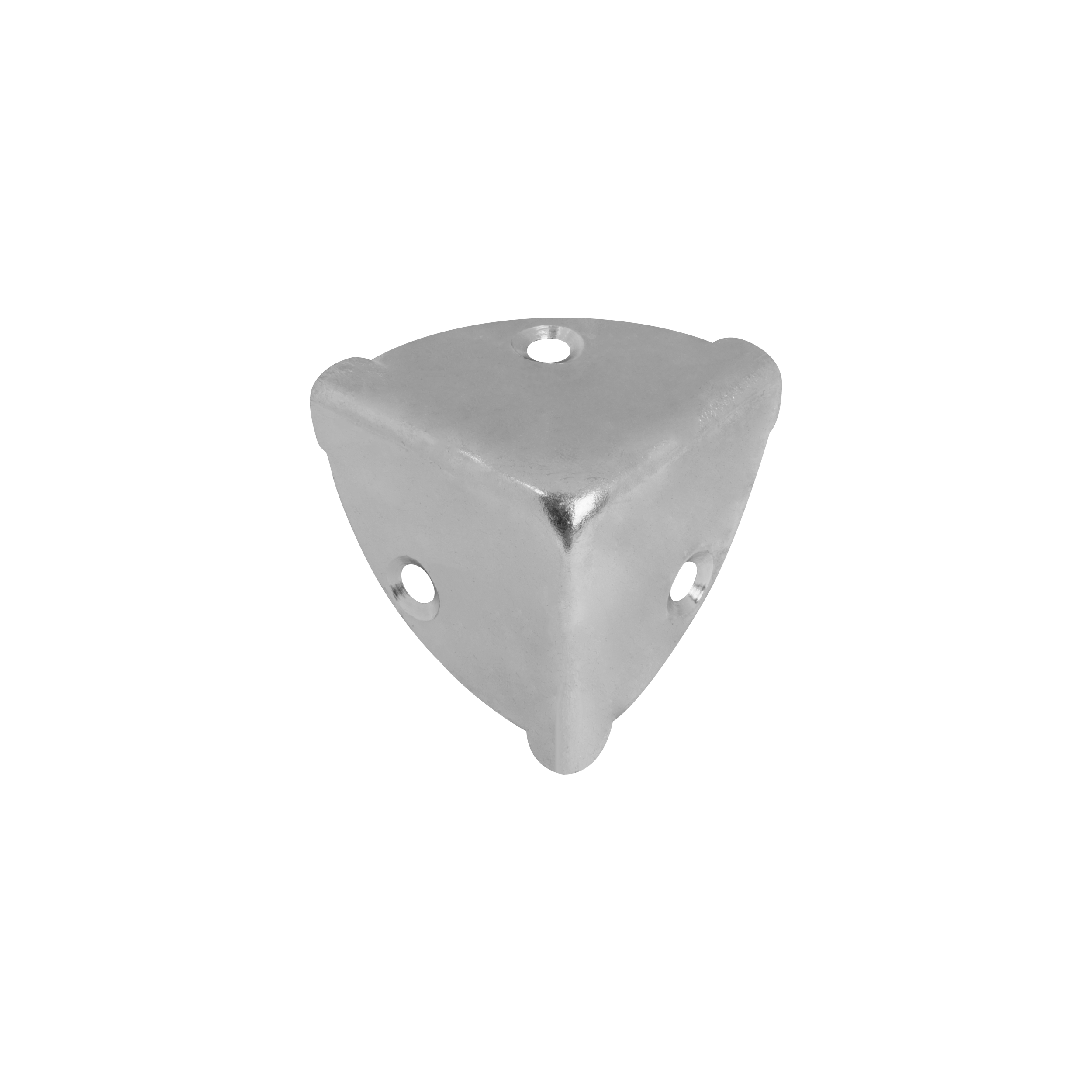 Narożnik skrzyniowy stalowy NS 36, 36x36x36 mm, srebrny, 20 szt., Stal konstrukcyjna DC01, w zestawie elementów.