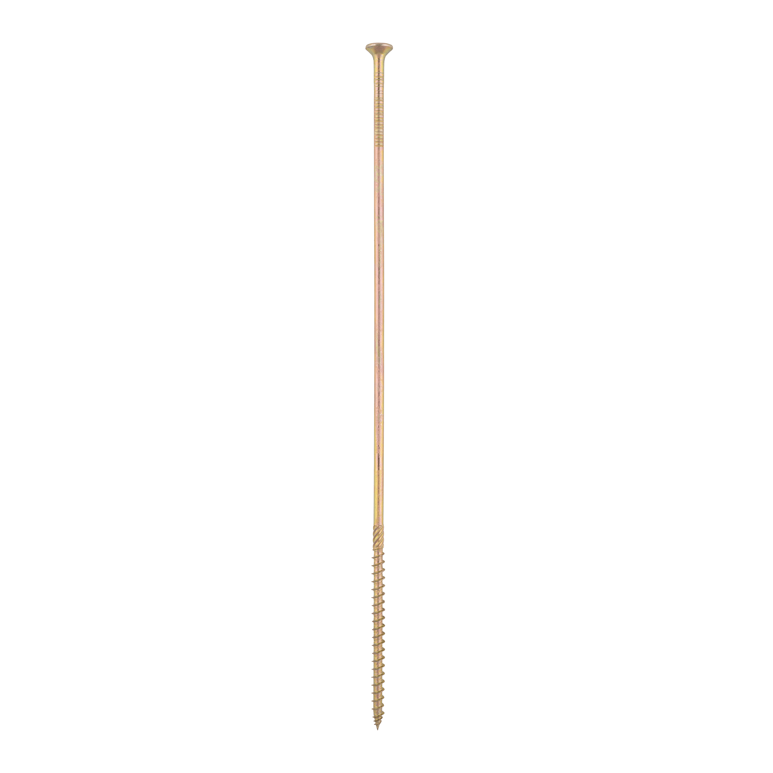 Wkręty ciesielskie do drewna stożkowe TORX - CS | 6 x 300 mm | Złoty | 100 szt Wkręty ciesielskie do drewna stożkowe TORX CS, 6x300 mm, Złoty, 100 szt., 6x300 mm.