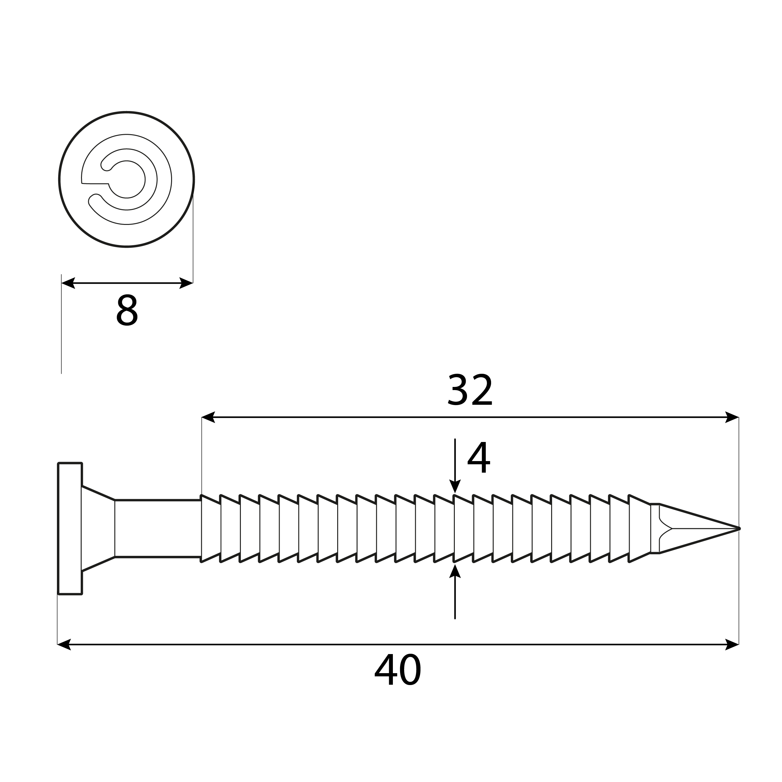 Gwóździe ciesielskie ANCHOR ANG, 4x40 mm, srebrny, 5 kg.