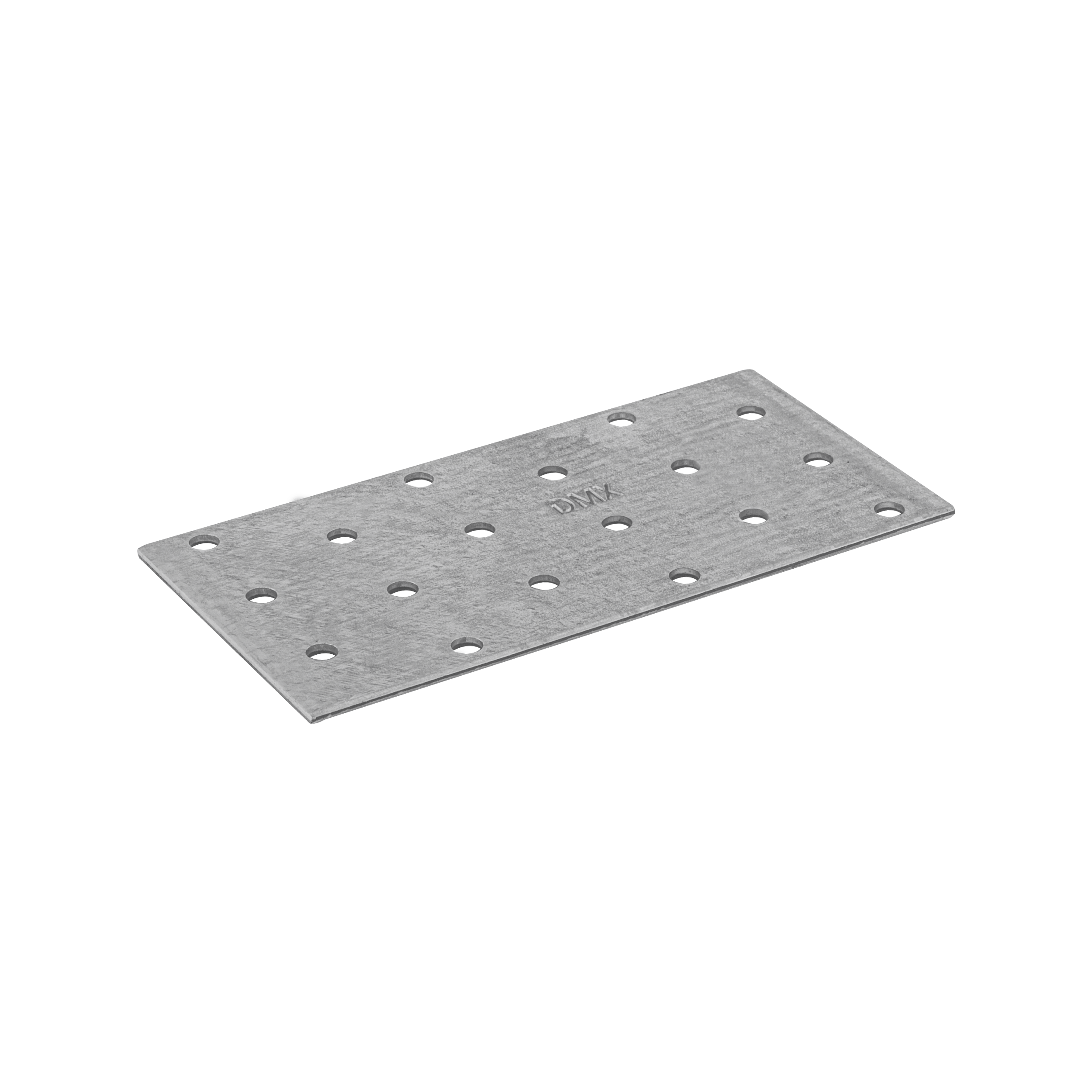 Płytka perforowana płaskownik PP 29, 120x60 mm, 2 mm, 60x120x2,0 mm, Stal konstrukcyjna DX51D, srebrny, w zestawie elementów.