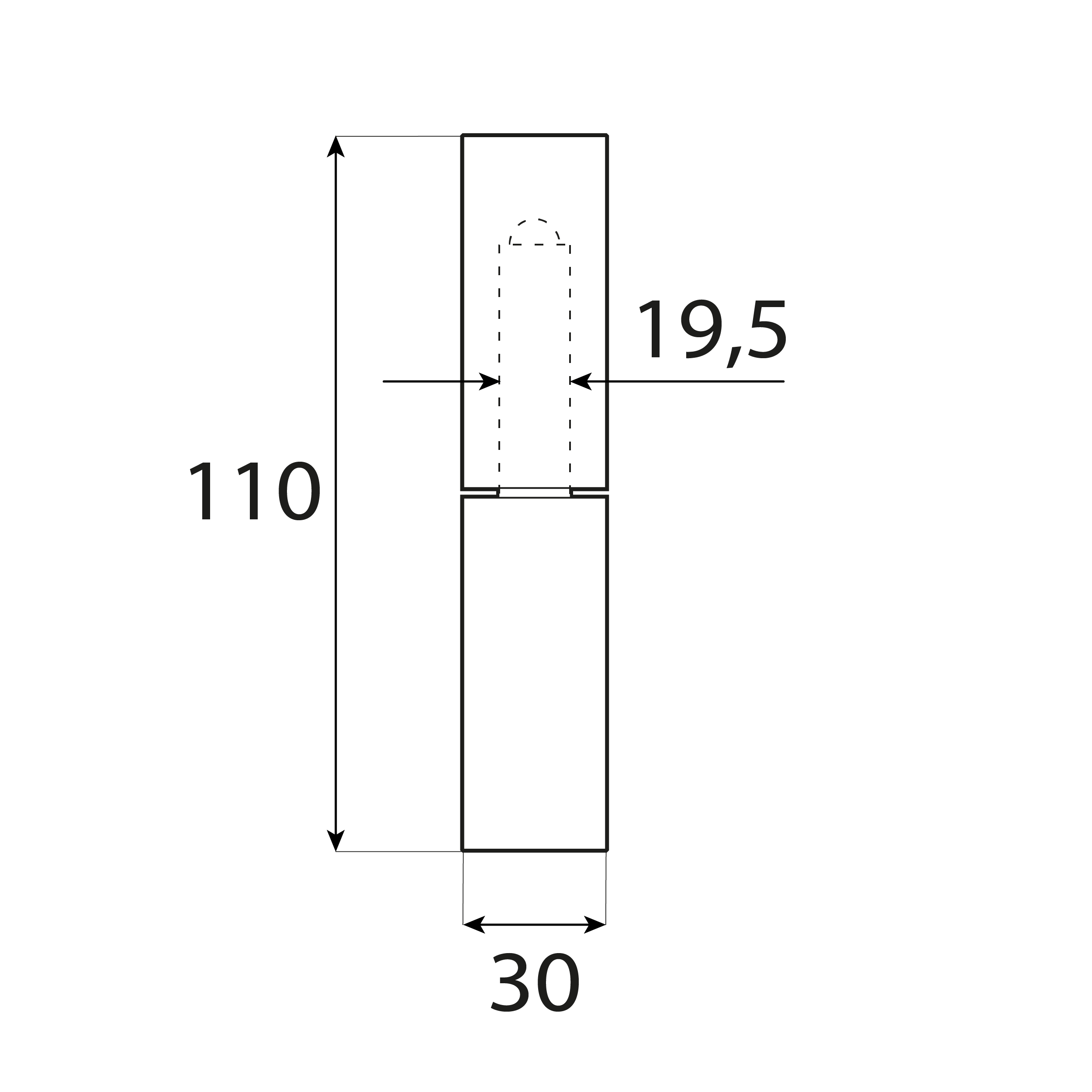 Zawias toczony z kulką do spawania do bramy furtki ZTK 30, Stal, 110 mm, 30x110 mm 2.