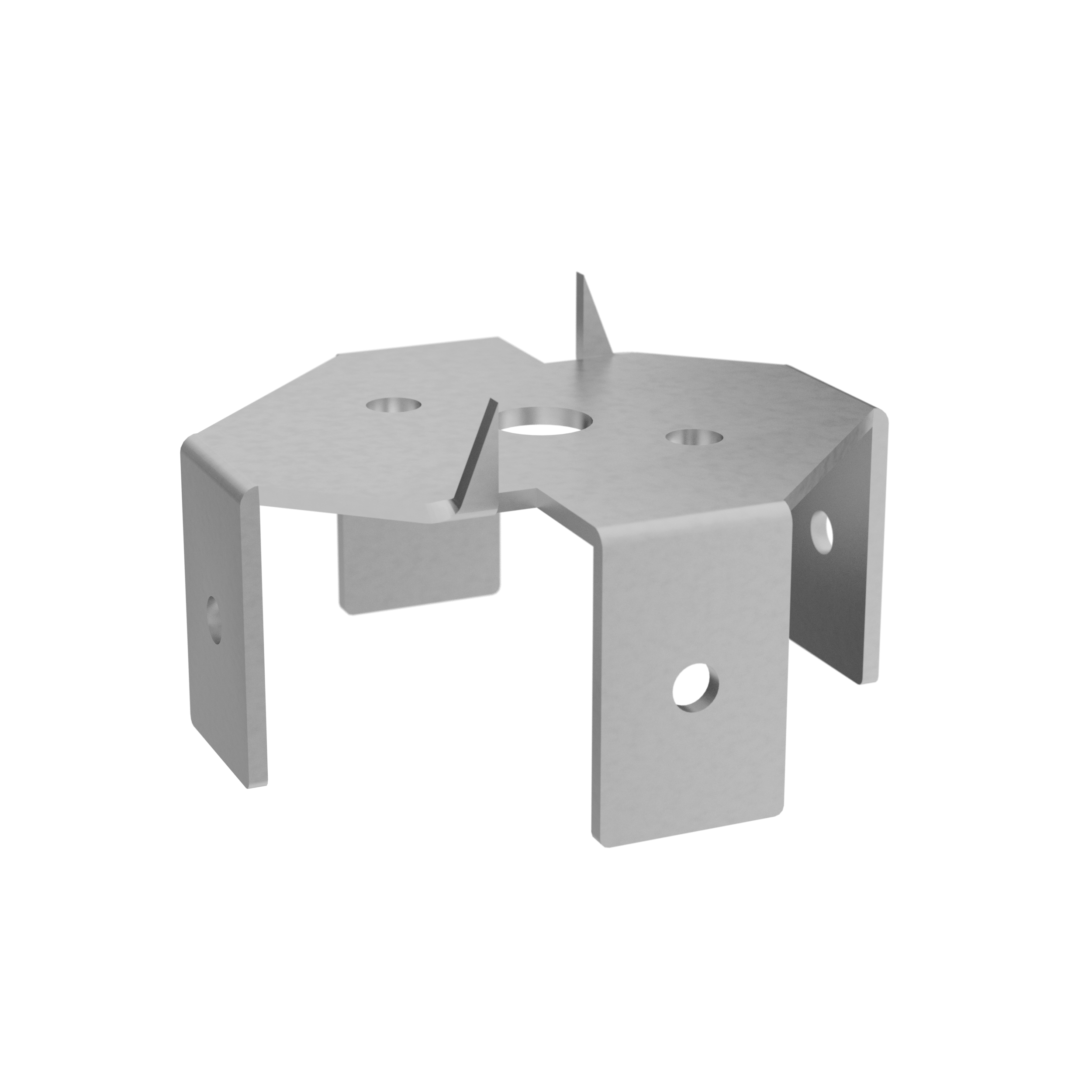 Adapter PWOM 2, do podstaw słupa 69x30x2,0 mm, w zestawie elementów.