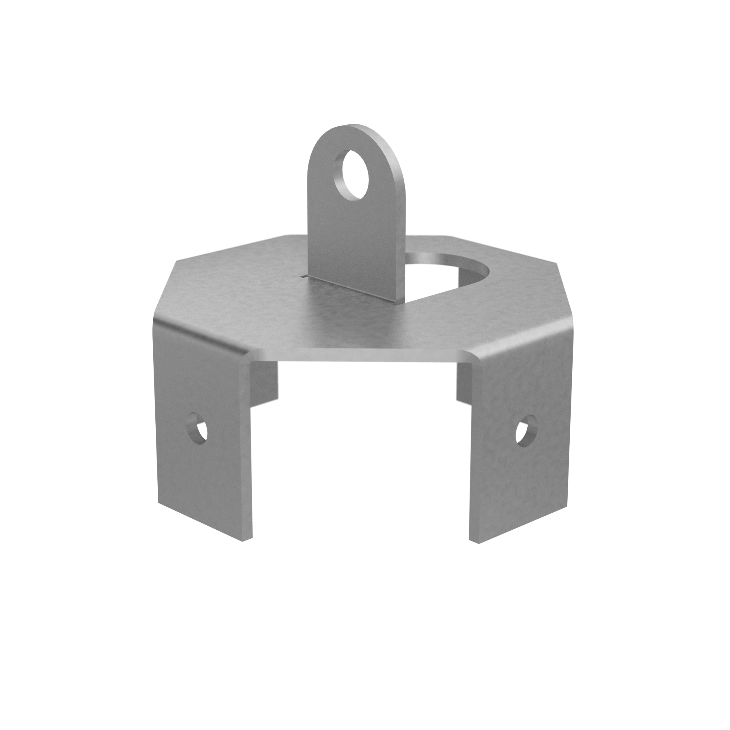 Adapter PWOM 1, do podstaw słupa 69x30x2,0 mm, w zestawie elementów.