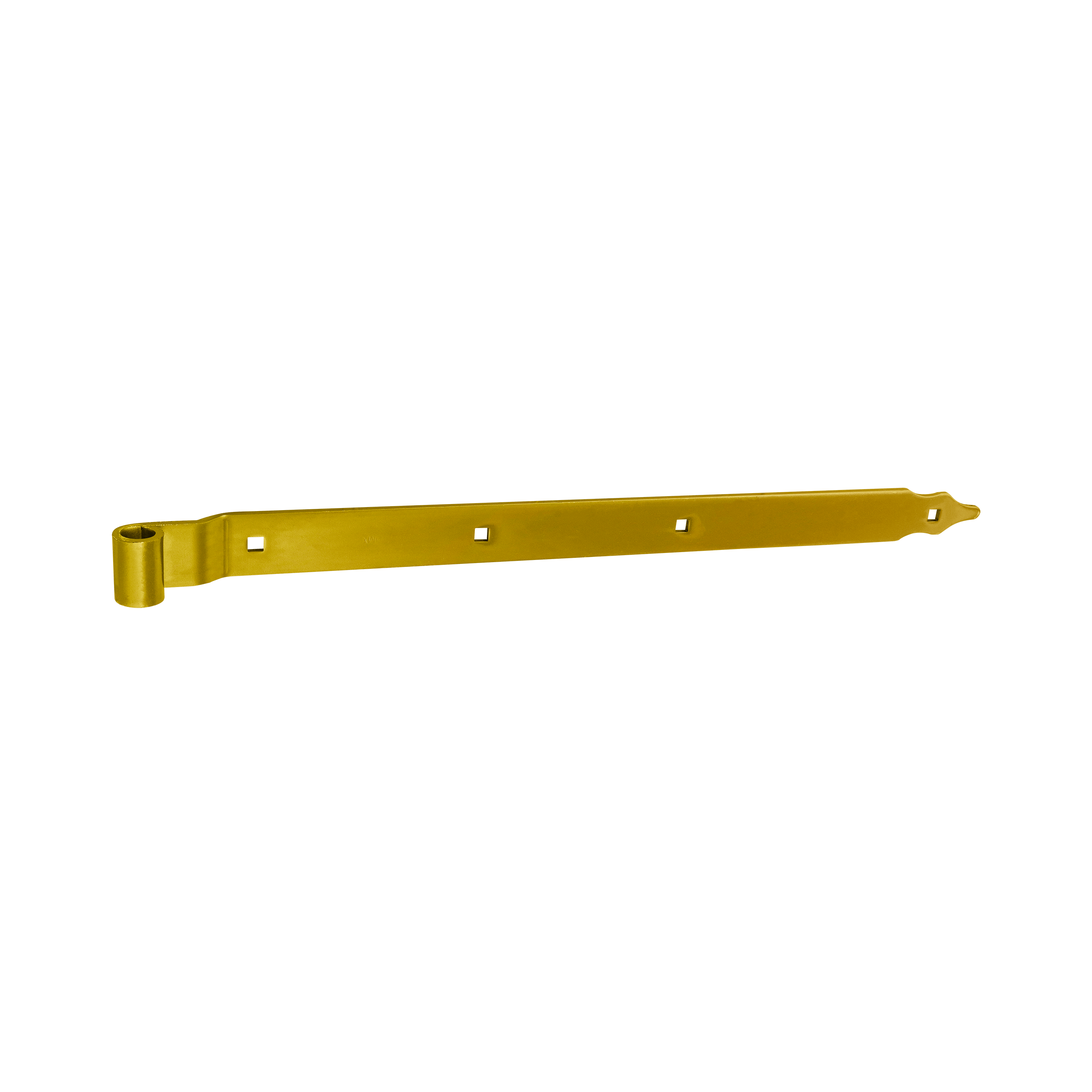 Zawias pasowy odsadzony do bram ZPK, złoty, 600 mm, fi 16 mm, 600x10x40x5,0 mm, Stal konstrukcyjna S235.