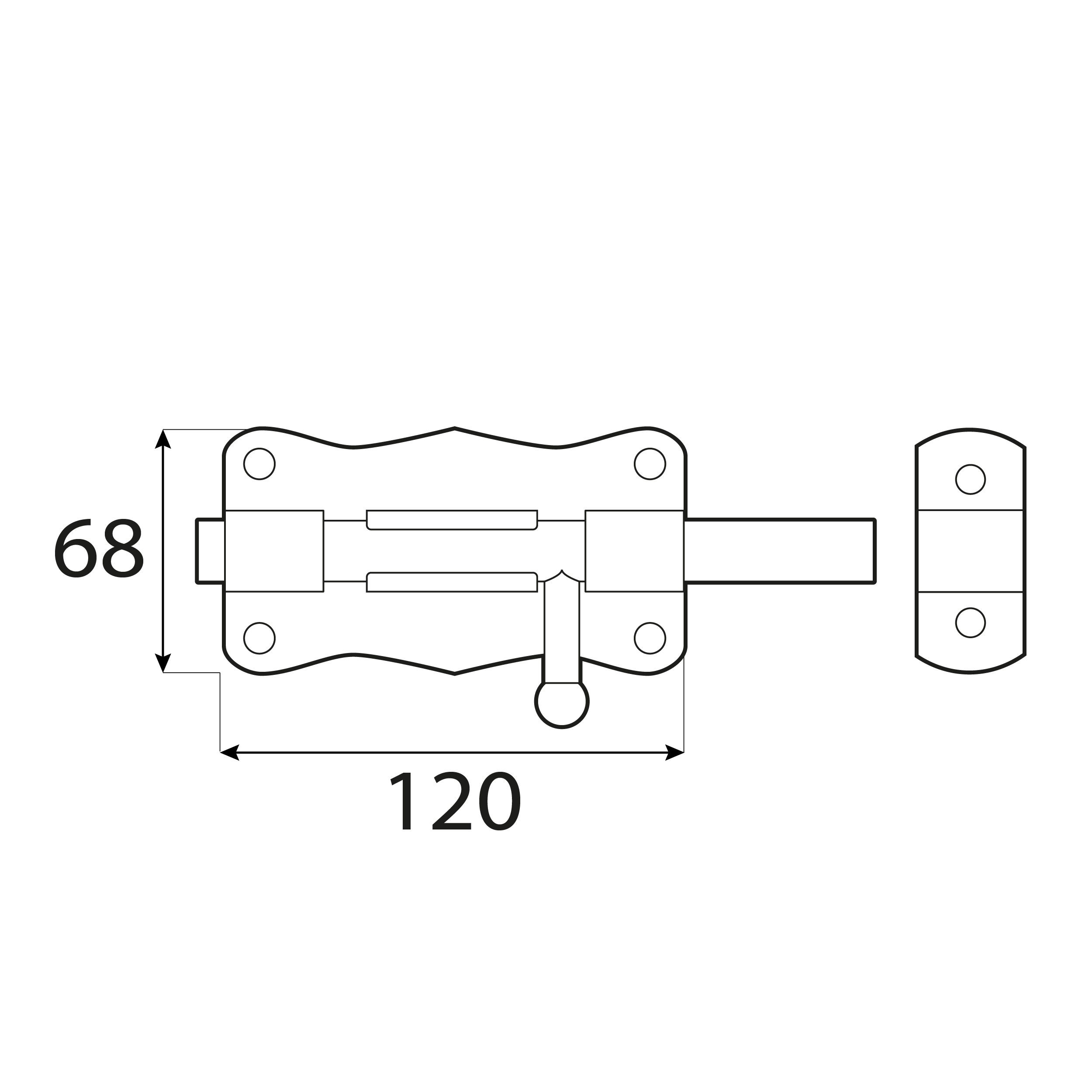 Zasuwka zamknięcie z ryglem okrągłym do furtek - WRO | Srebrny | 120 mm Zasuwka zamknięcie z ryglem okrągłym do furtek - WRO | Srebrny | 120 mm