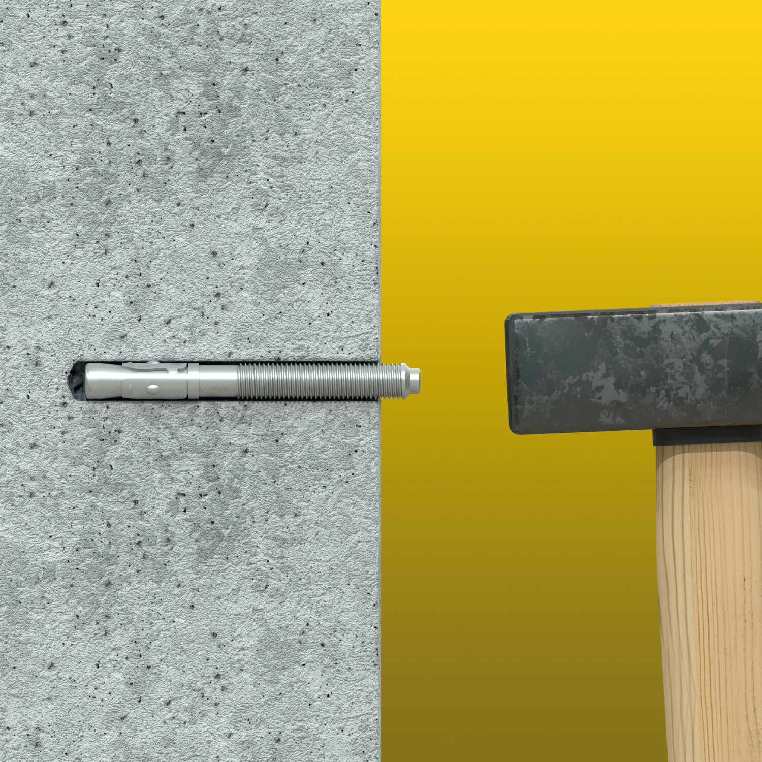 Kotwy mechaniczne pierścieniowe do betonu PBK, M10x90 mm, srebrny, 50 szt., 10x90 mm, Hartowana stal węglowa 3.