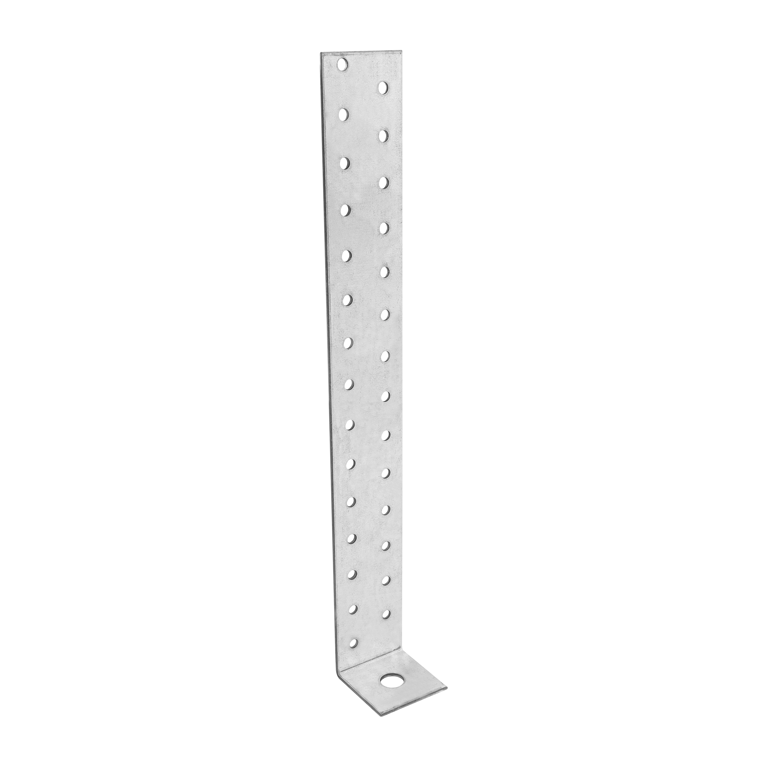 Kątownik uniwersalny do kotwienia drewna w betonie KK 22, 300x40x40 mm, 2 mm, 40x300x40x2,0 mm, Stal konstrukcyjna DX51D, srebrny, w zestawie elementów.