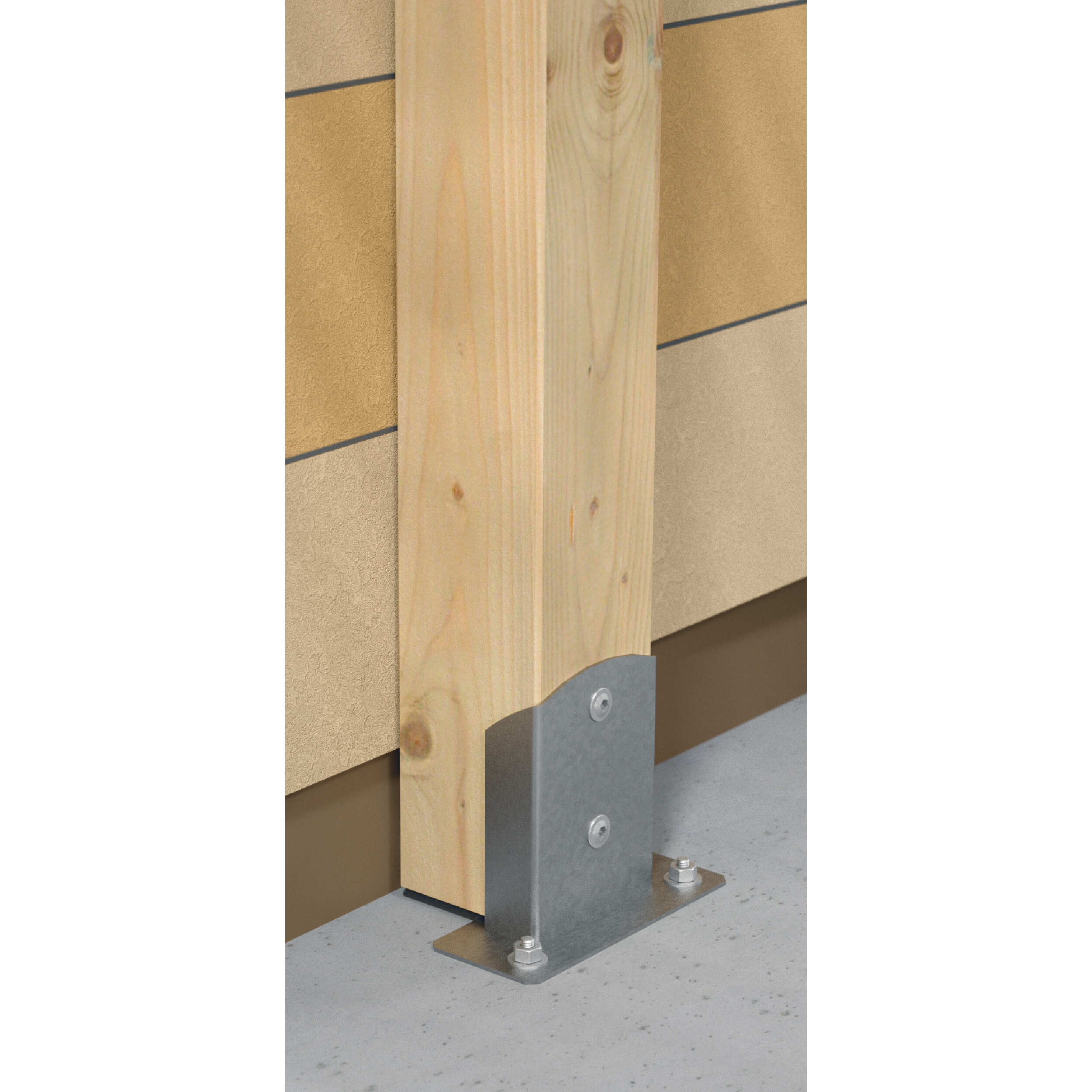 Podstawa słupa kotwa przykręcana dzielona z podstawą prostokątną PSD, 120 mm, srebrny, 121x150x2,5 mm 1.