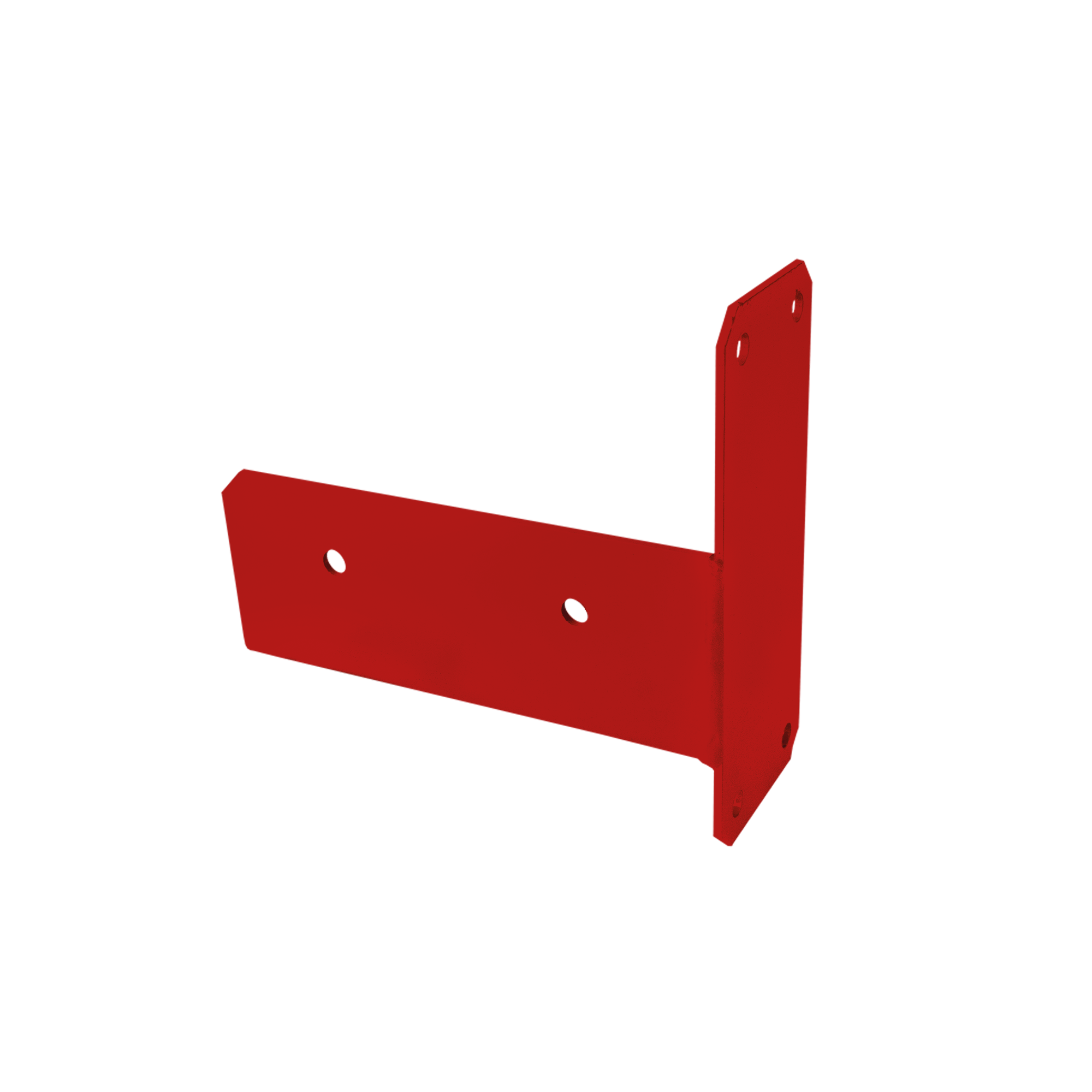 Łącznik ścienny belki kwadratowej do huśtawki GHLS 90, 90x200 mm, Czerwony, Stal konstrukcyjna S235.
