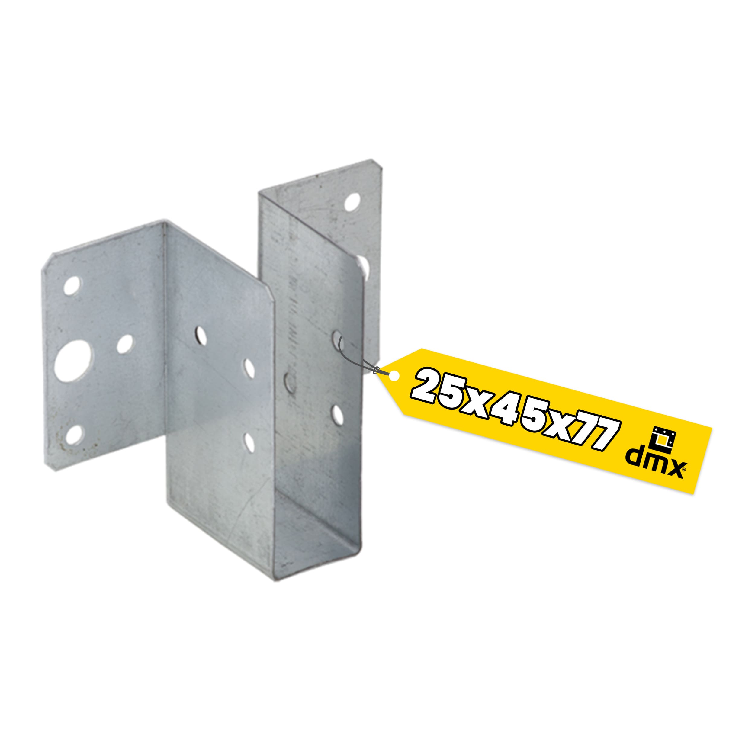 Wieszak belki lekki WL 5, 25x77x45 mm, 25x77x45x1,0 mm, Stal konstrukcyjna DX51D, srebrny, ujęcie produktu.