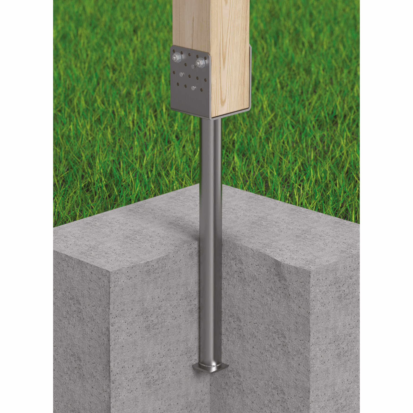 Podstawa słupa typ U wielopunktowa długa rura PSS 120 R500, 120x629 mm, 121x629x120x4,0 mm 1.