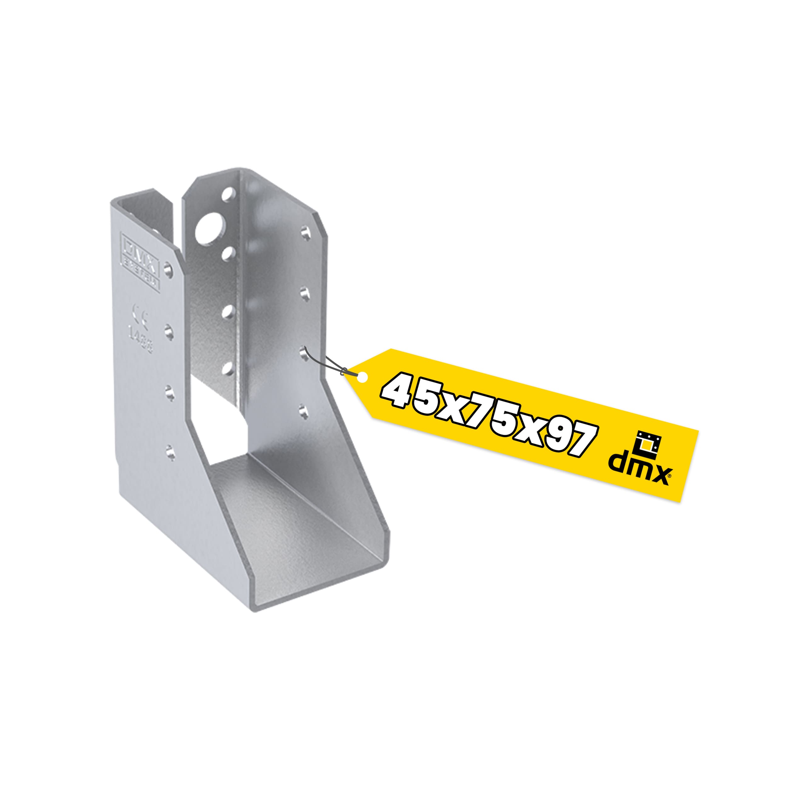 Wieszak belki uchwyt belki drewnianej zagięty - WBZ 49 | 45x97x75 mm | Srebrny Wieszak belki uchwyt belki drewnianej zagięty - WBZ 49 | 45x97x75 mm | Srebrny