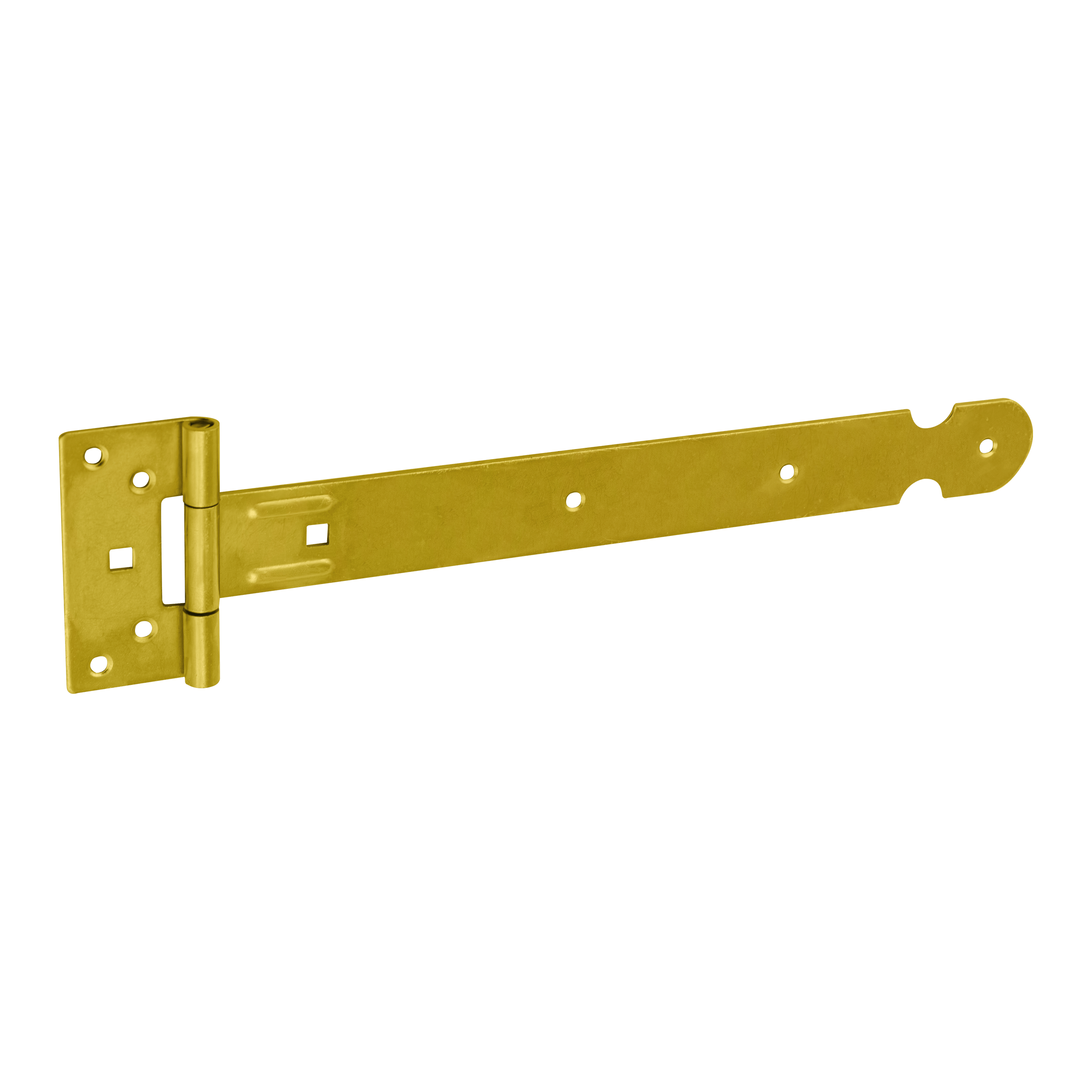 Zawias bramowy lekki do furtki okiennic ZBL 300, 300 mm, Złoty, 84 mm, 300x38x2,0 mm.