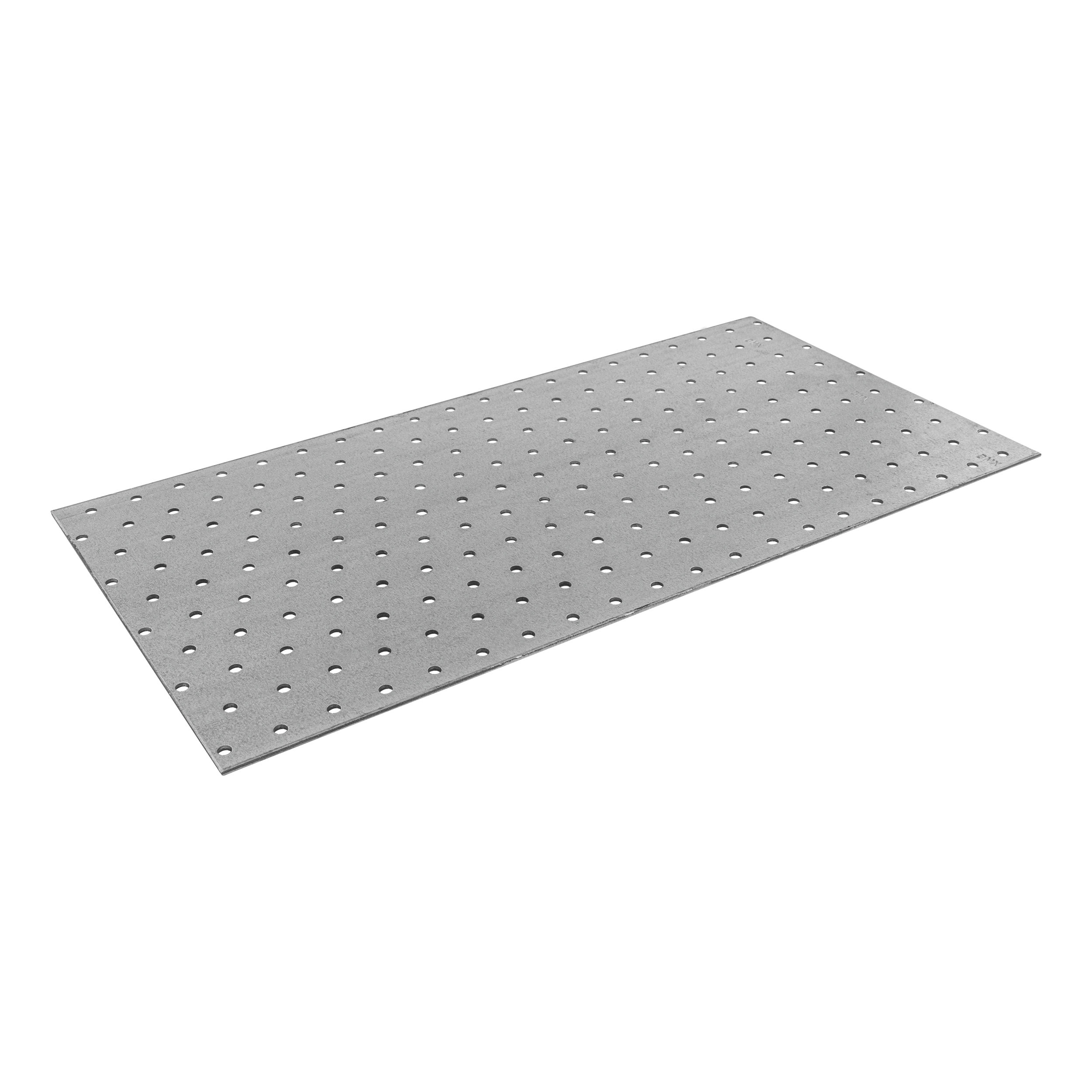 Płytka perforowana płaskownik PP 25, 400x200 mm, 2 mm, 200x400x2,0 mm, Stal konstrukcyjna DX51D, srebrny, w zestawie elementów.
