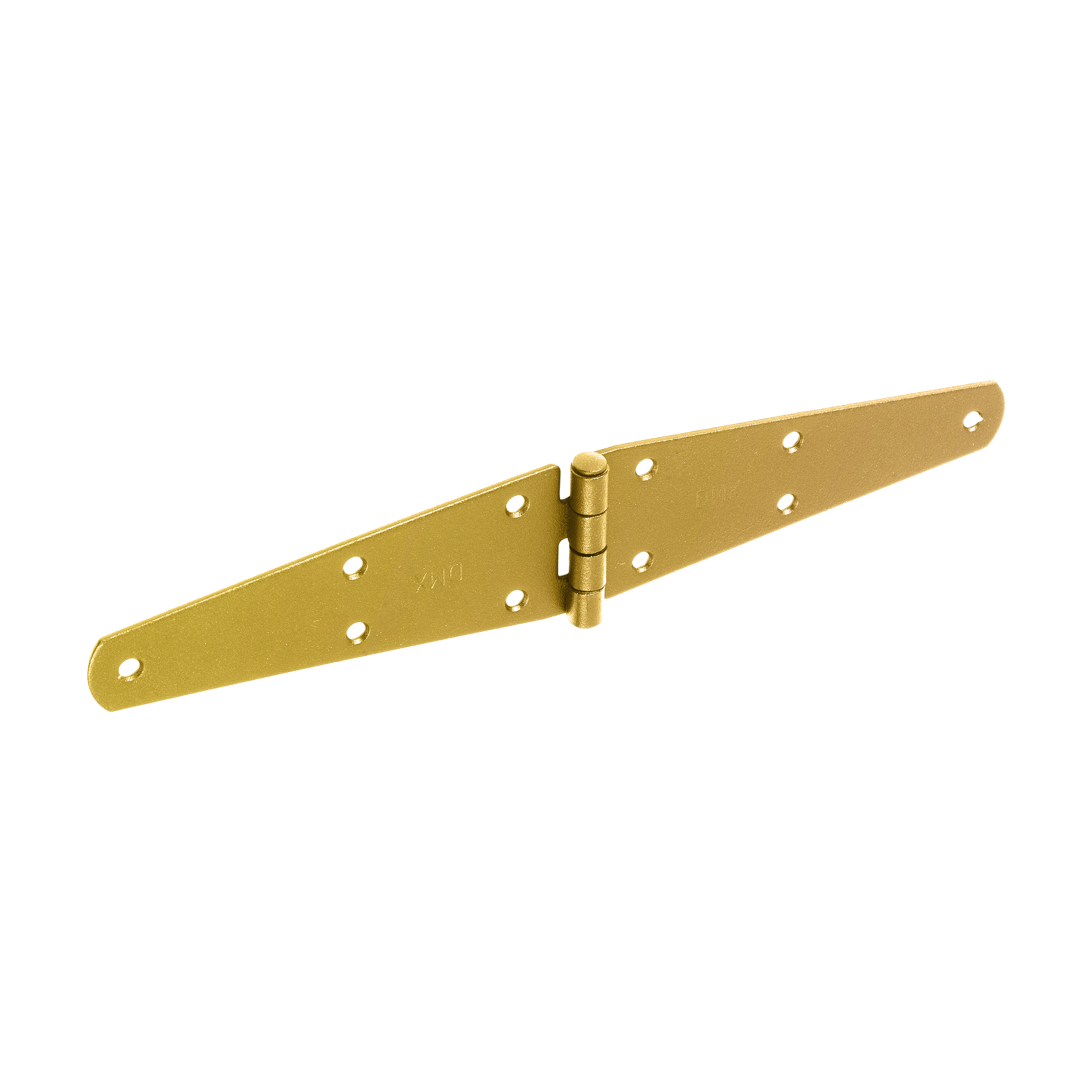 Zawias trójkątny pasowy płaski do drzwi i okiennic ZTS 200, 200 mm, Złoty, 40 mm, 200x40x2,0 mm.