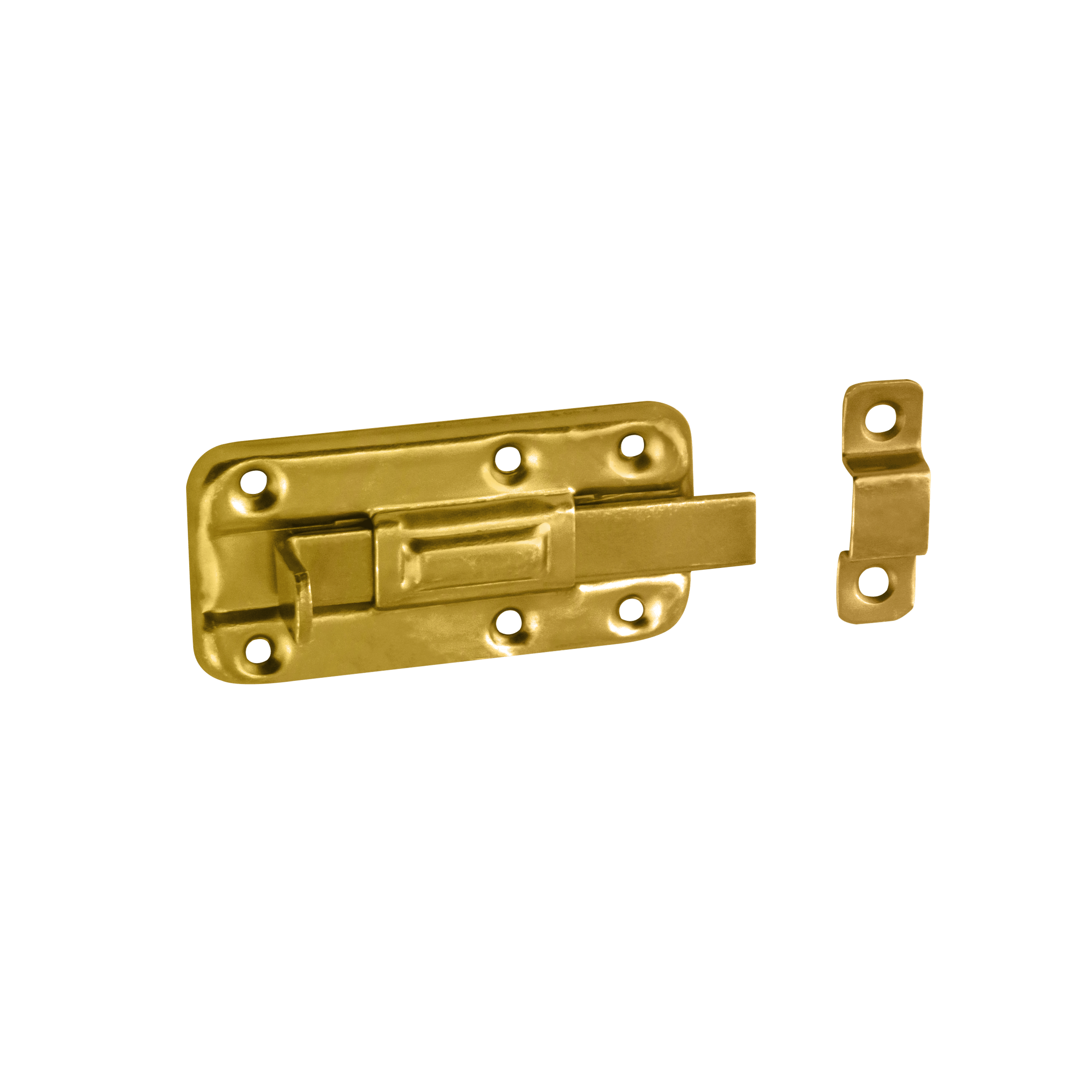 Zasuwka zamknięcie z ryglem prostym do furtek - WZTW | Złoty | 80 mm Zasuwka zamknięcie z ryglem prostym do furtek - WZTW | Złoty | 80 mm