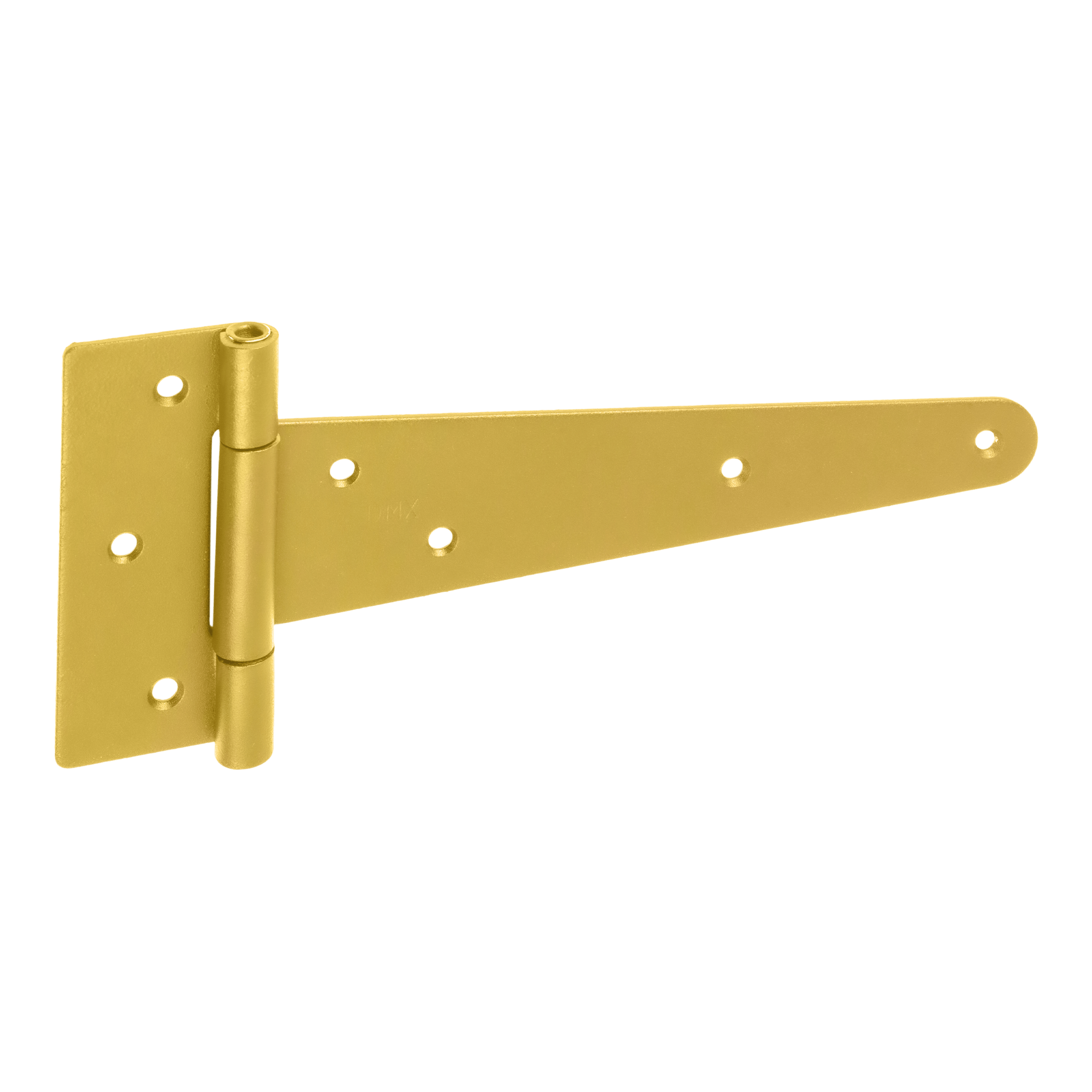 Zawias trójkątny do bramy furtki okiennic ZT 200, 200 mm, Złoty, 200x50x110x2,5 mm, Stal konstrukcyjna DC01.