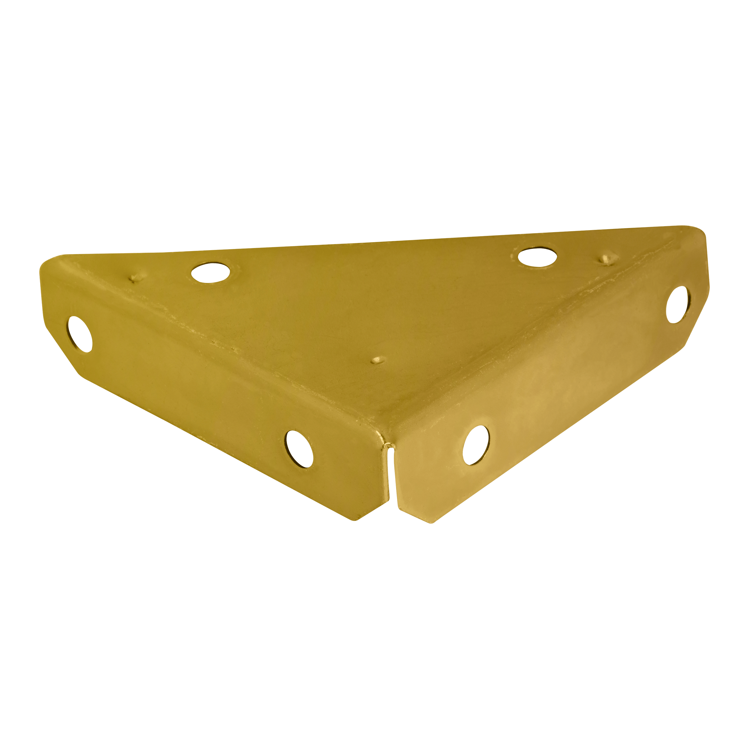 Narożnik skrzyniowy stalowy NS 100, 100x100x28 mm, Złoty, 10 szt., 100x100x28x2,3 mm, Stal konstrukcyjna DC01, w zestawie elementów.