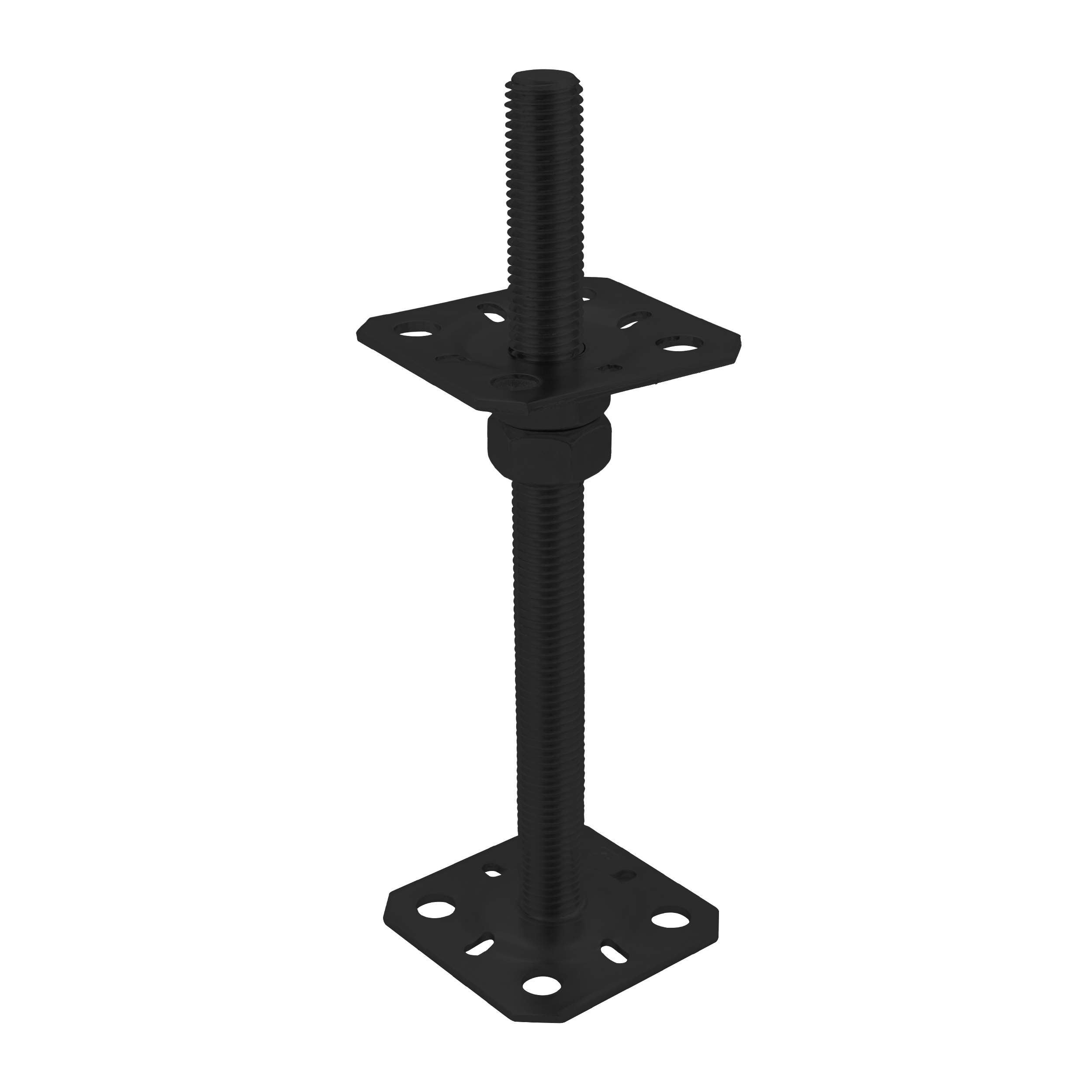 Podstawa słupa kotwa płaska gwintowana regulowana wysokość - PSR | 80x250 mm | M20 | Czarny Podstawa słupa kotwa płaska gwintowana regulowana wysokość - PSR | 80x250 mm | M20 | Czarny