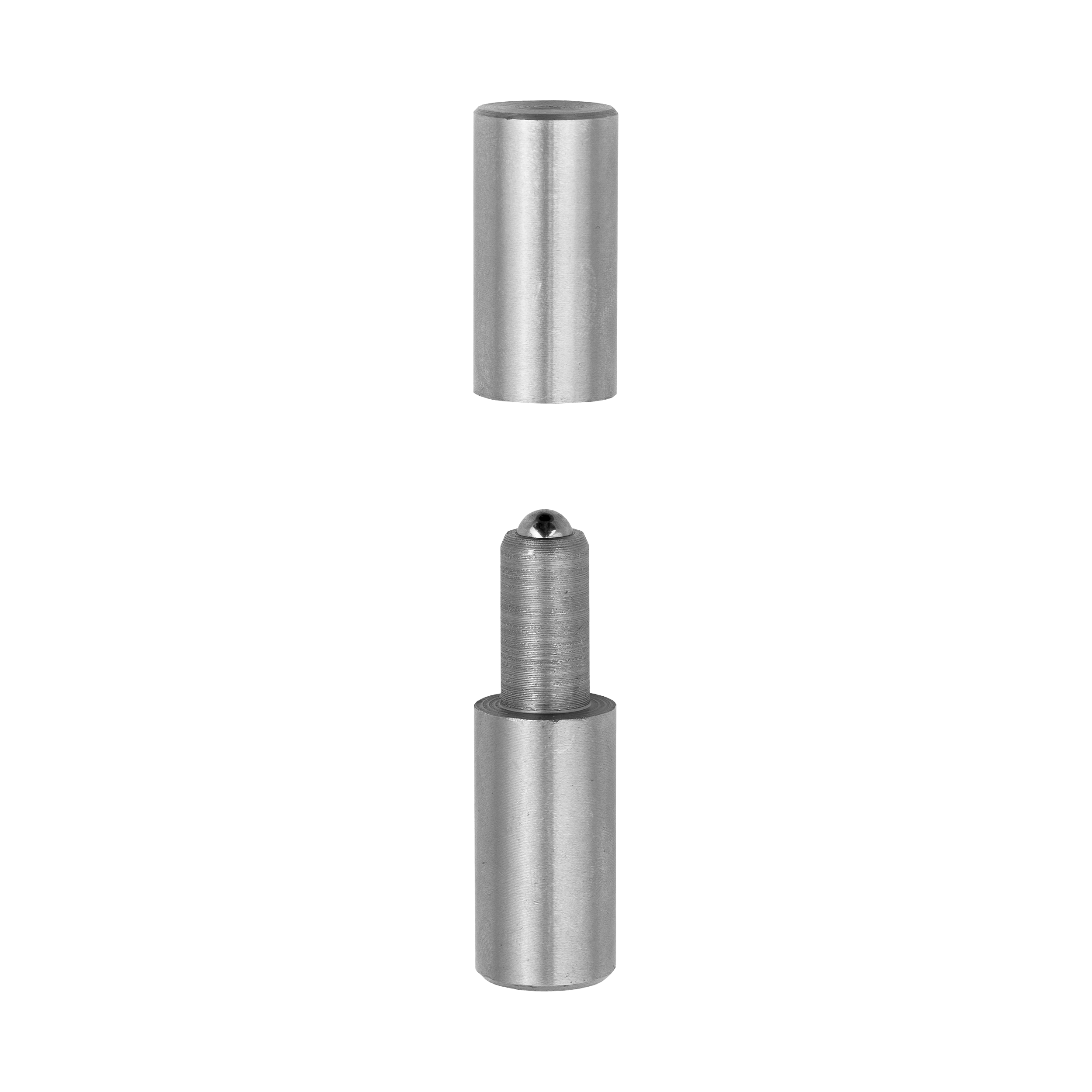 Zawias toczony z kulką do spawania do bramy furtki ZTK 20, Stal, 80 mm, 20x80 mm.