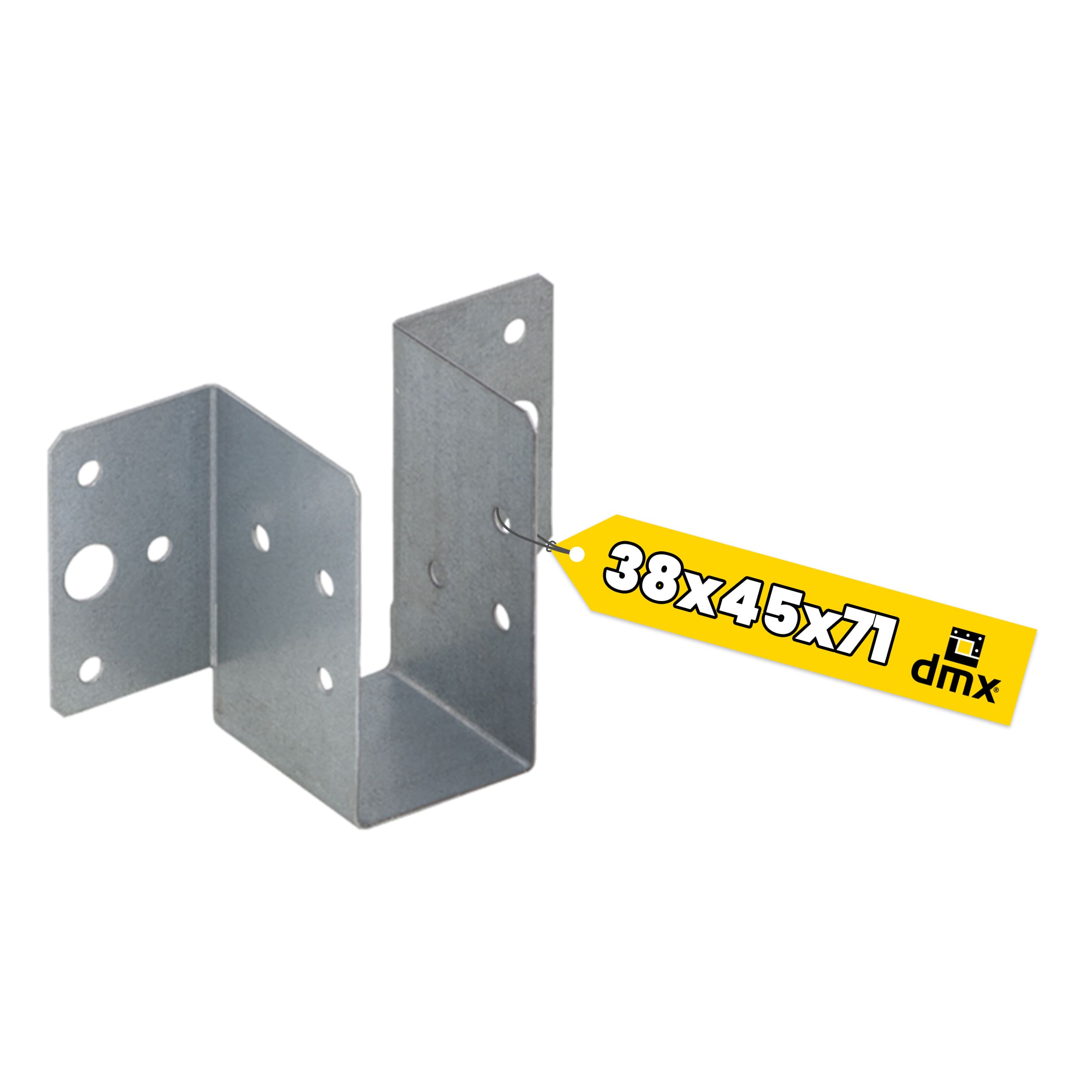 Wieszak belki lekki WL 6, 38x71x45 mm, 38x71x45x1,0 mm, Stal konstrukcyjna DX51D, srebrny, ujęcie produktu.