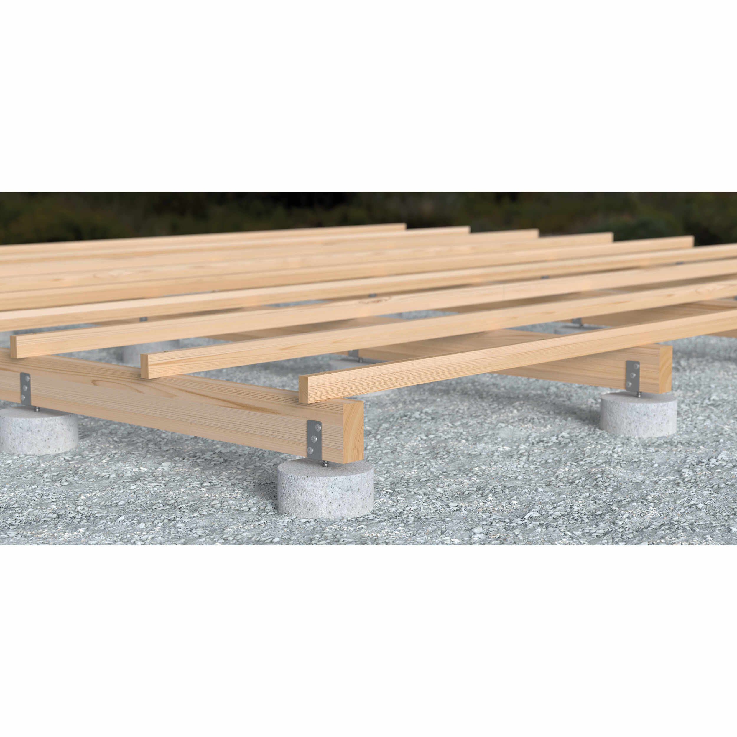 Podstawa słupa kotwa typ U z długim prętem - PS 500 | 140 mm | 624 mm