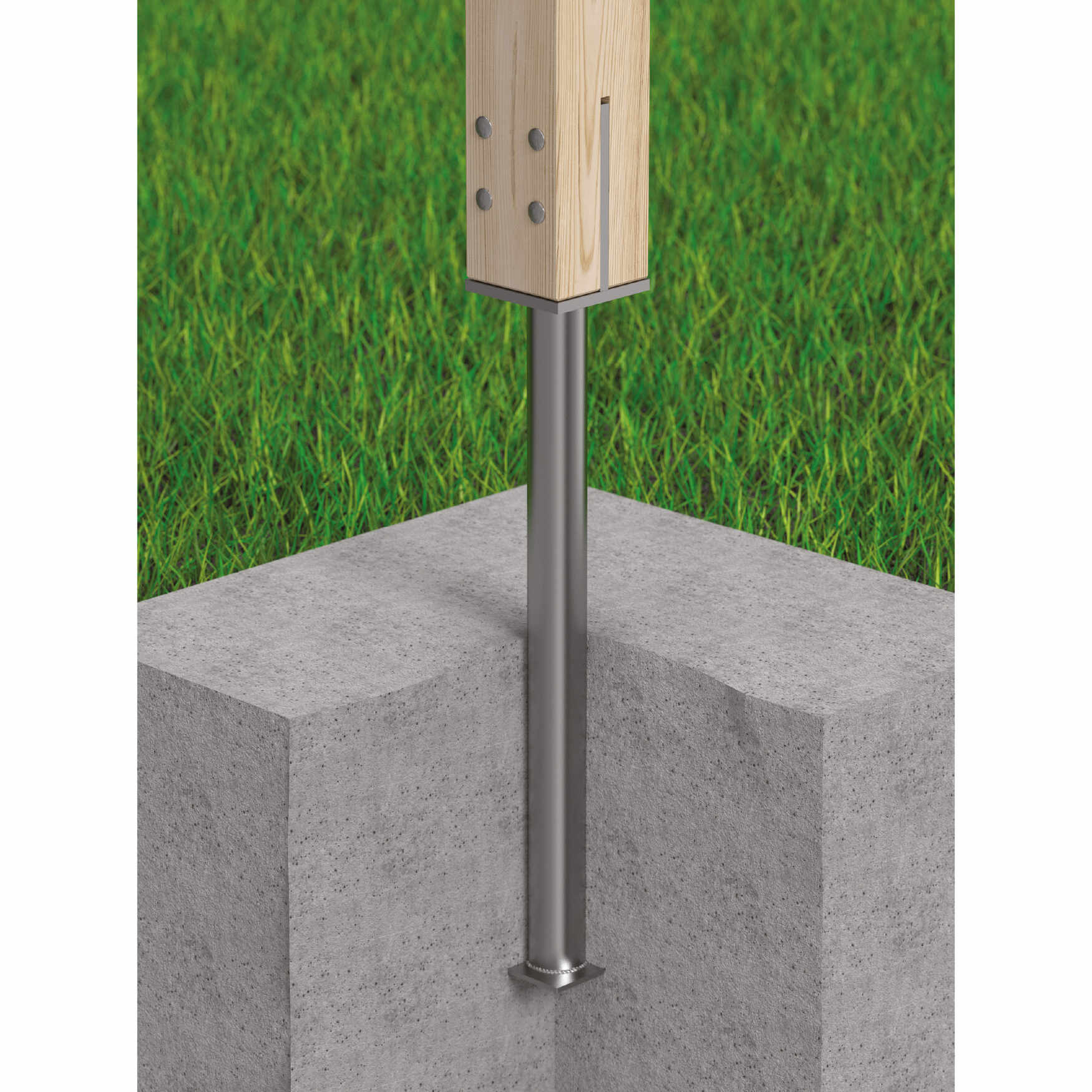 Podstawa słupa typu T wpuszczana długa rura - PSW 90 R500 | 90-120 mm | 641 mm Podstawa słupa typu T wpuszczana długa rura PSW 90 R500, 90-120 mm, 641 mm, 90x641x130x8,0 mm 1.