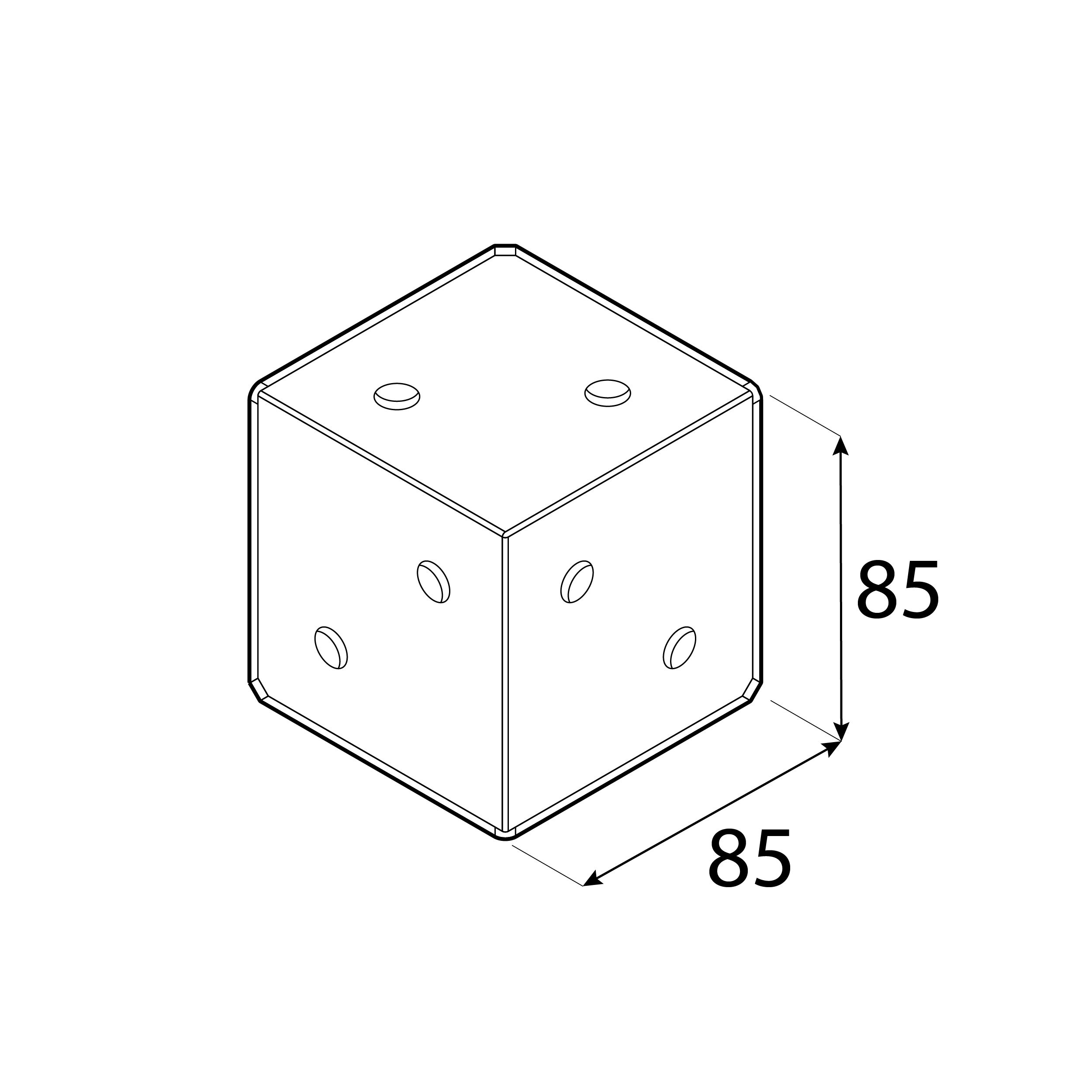 Łącznik belki kwadratowej słupa do ściany do pergoli ciesielski - GPPS 85 | 85x85 mm | czarny