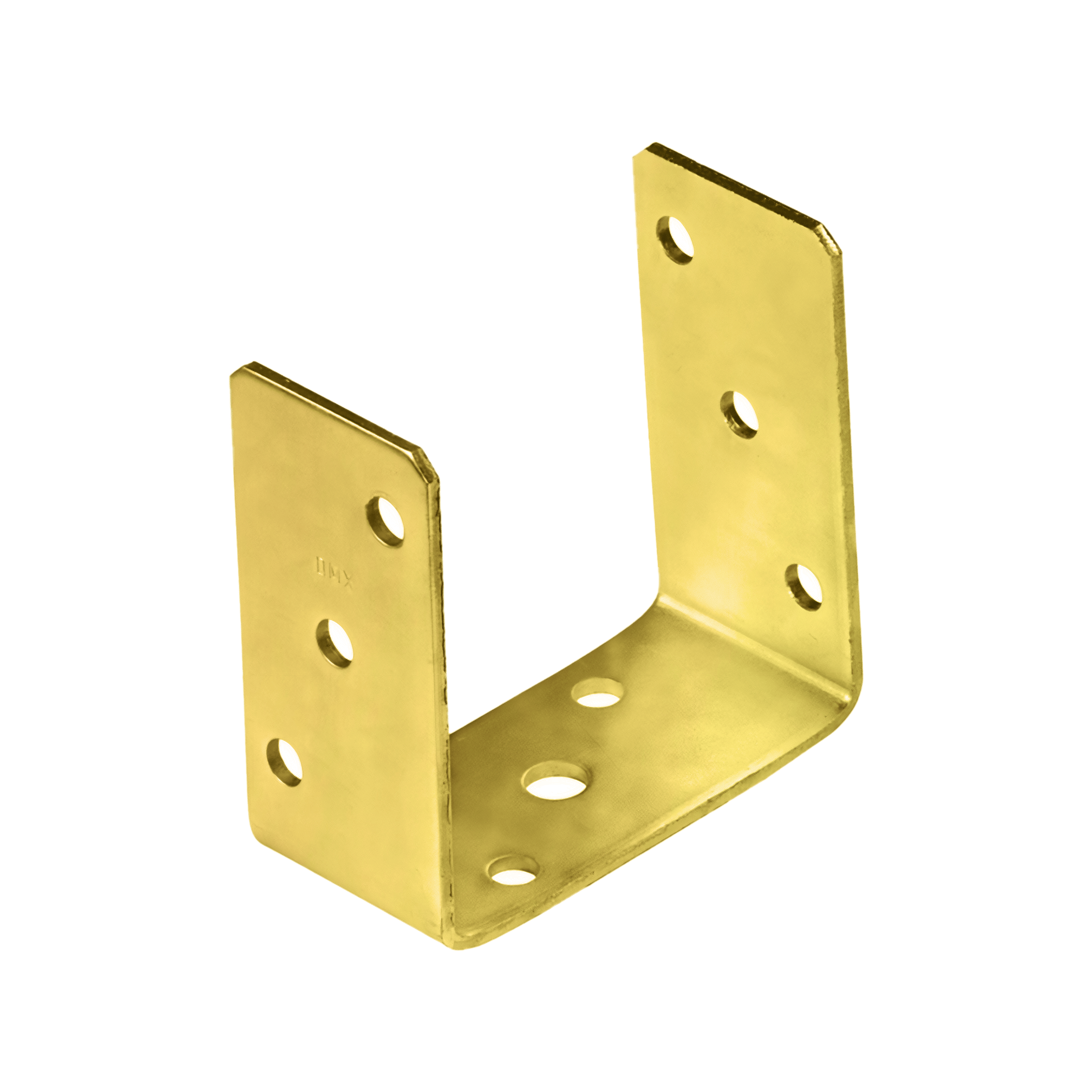 Podstawa słupa kotwa przykręcana do betonu typ U uniwersalna PSO, 120 mm, Złoty, 121x120x60x4,0 mm.