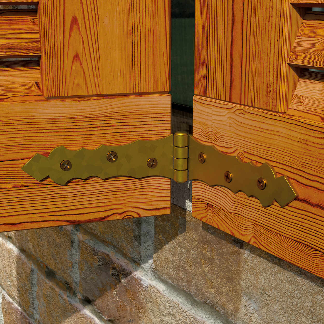 Zawias francuski ozdobny do furtek i okiennic ZOF 250, 250 mm, czarny, 34x250x2,0 mm, Stal konstrukcyjna DC01 1.