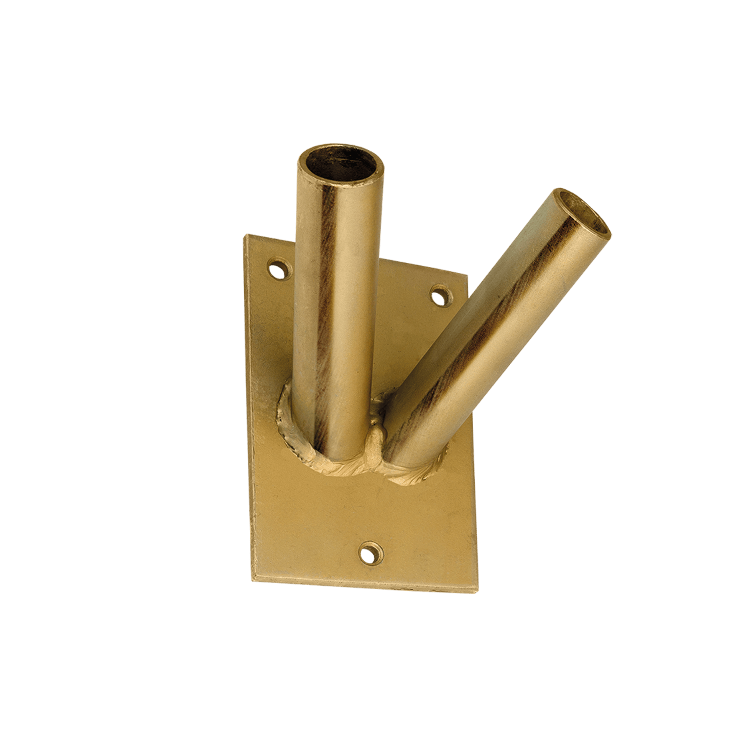 Uchwyt flagi metalowy podwójny - UF | Złoty | 70 mm Uchwyt flagi metalowy podwójny - UF | Złoty | 70 mm