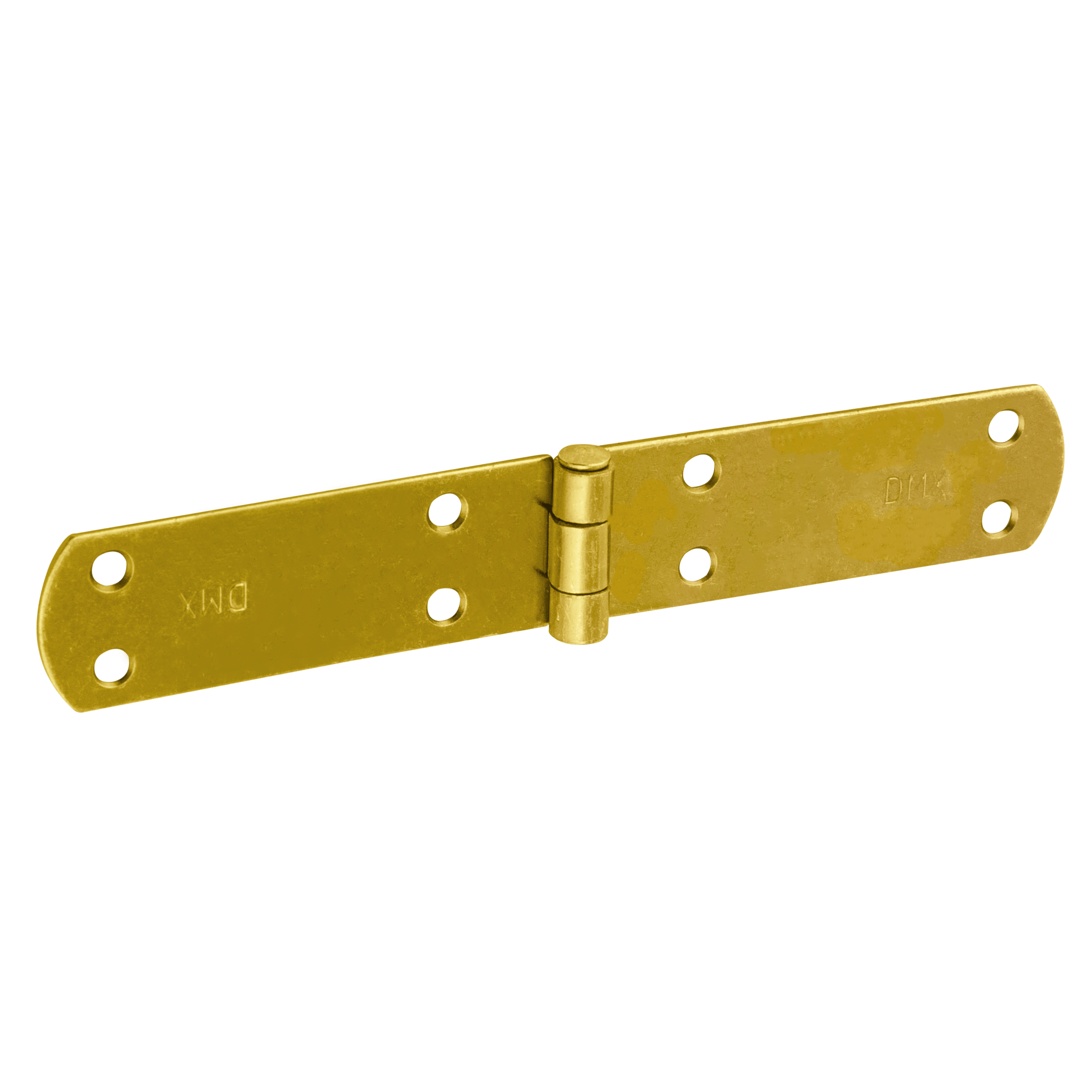 Zawias francuski pasowy płaski do drzwi i okiennic ZF 200, 200 mm, Złoty, 33 mm, 200x33x2,5 mm.