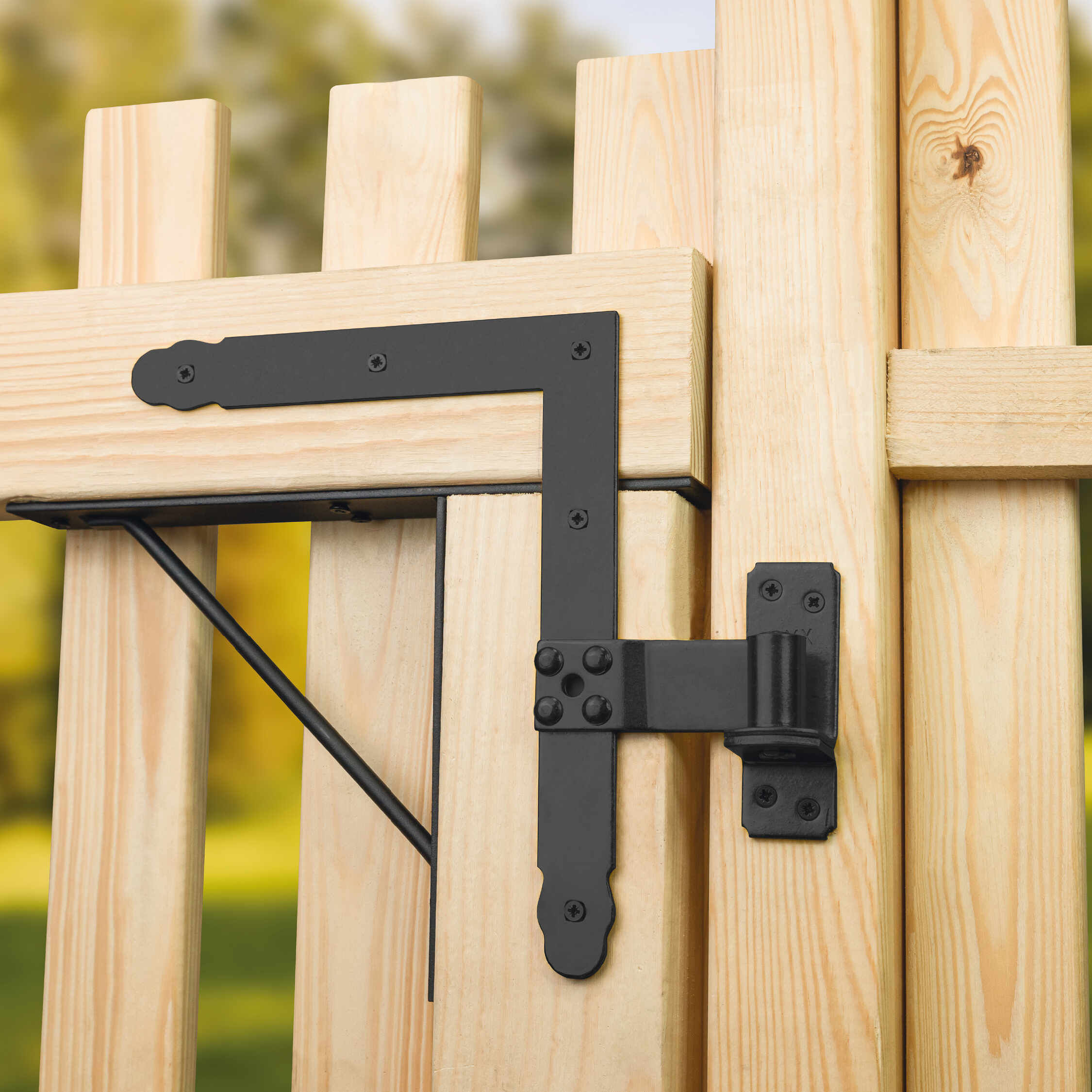 Zestaw 2x zawias kątowy do okiennic ZN 250/13 L+P, 200 mm, Złoty, 13 mm 1.