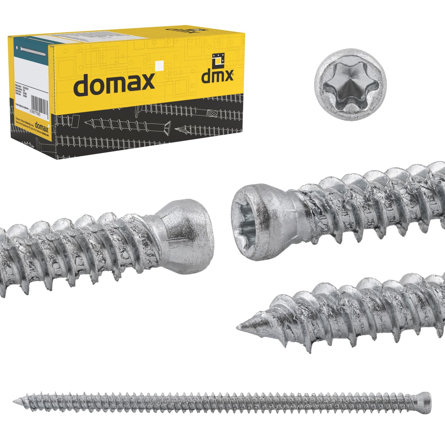 Wkręty do ościeżnic z łbem walcowym TORX - CBW | 7,5 x 112 mm | Srebrny | 100 szt Wkręty do ościeżnic z łbem walcowym TORX - CBW | 7,5 x 112 mm | Srebrny | 100 szt